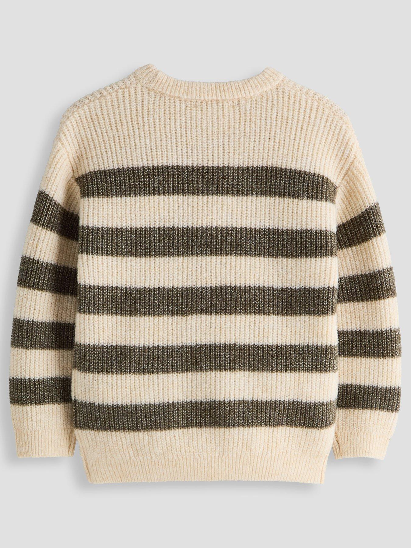 Image 2 of 5 of The Very Collection Boys Embroidered Stripe Knitted Basic Jumper - Multi
