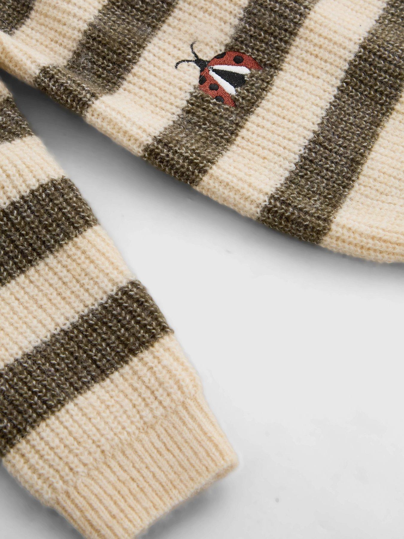 Image 4 of 5 of The Very Collection Boys Embroidered Stripe Knitted Basic Jumper - Multi