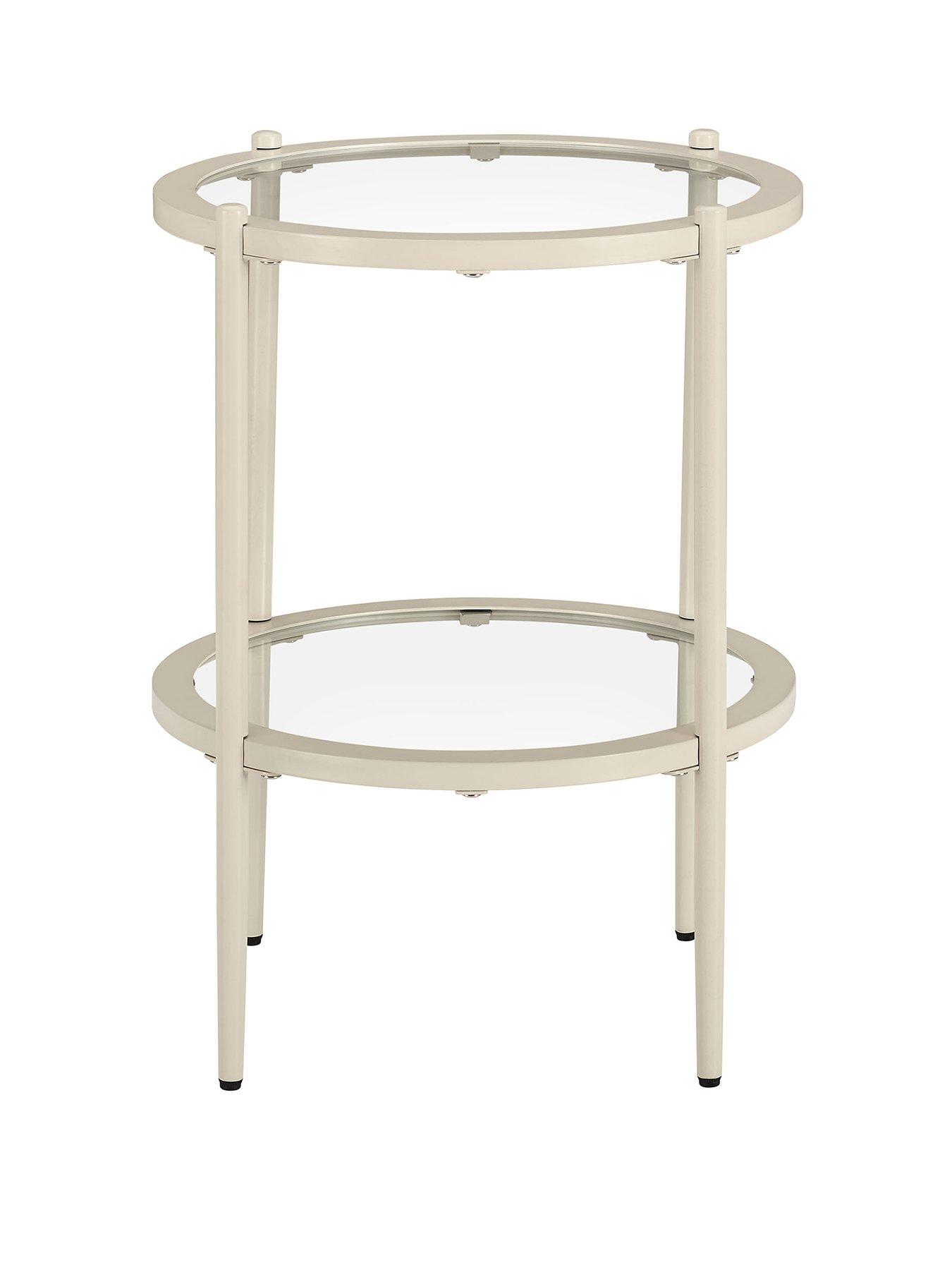 Image 2 of 4 of Dusk Glass Round Side Table - Stone