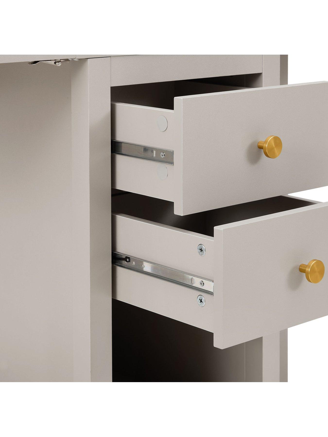  image of dusk-charlie-2-4-seater-folding-dining-table-taupe