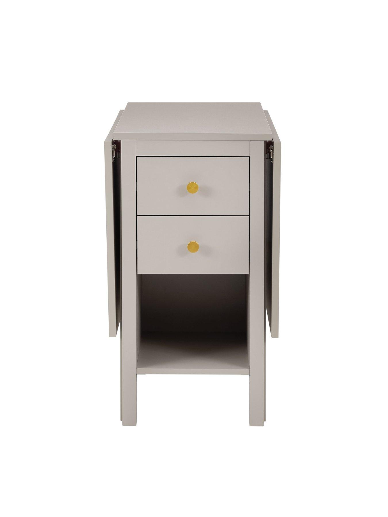  image of dusk-charlie-2-4-seater-folding-dining-table-taupe