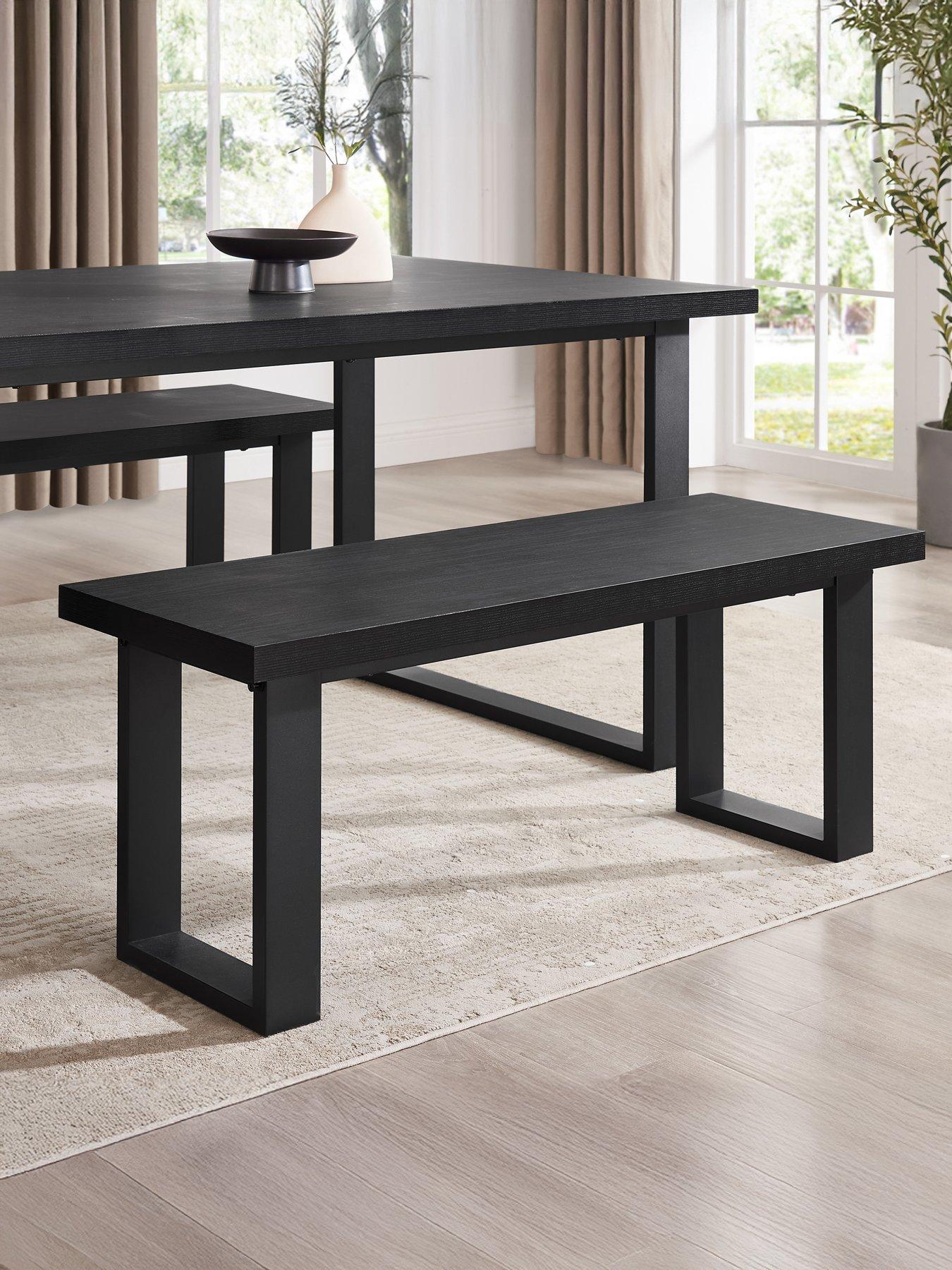 Image 1 of 7 of Dusk Harper Dining Bench - Black