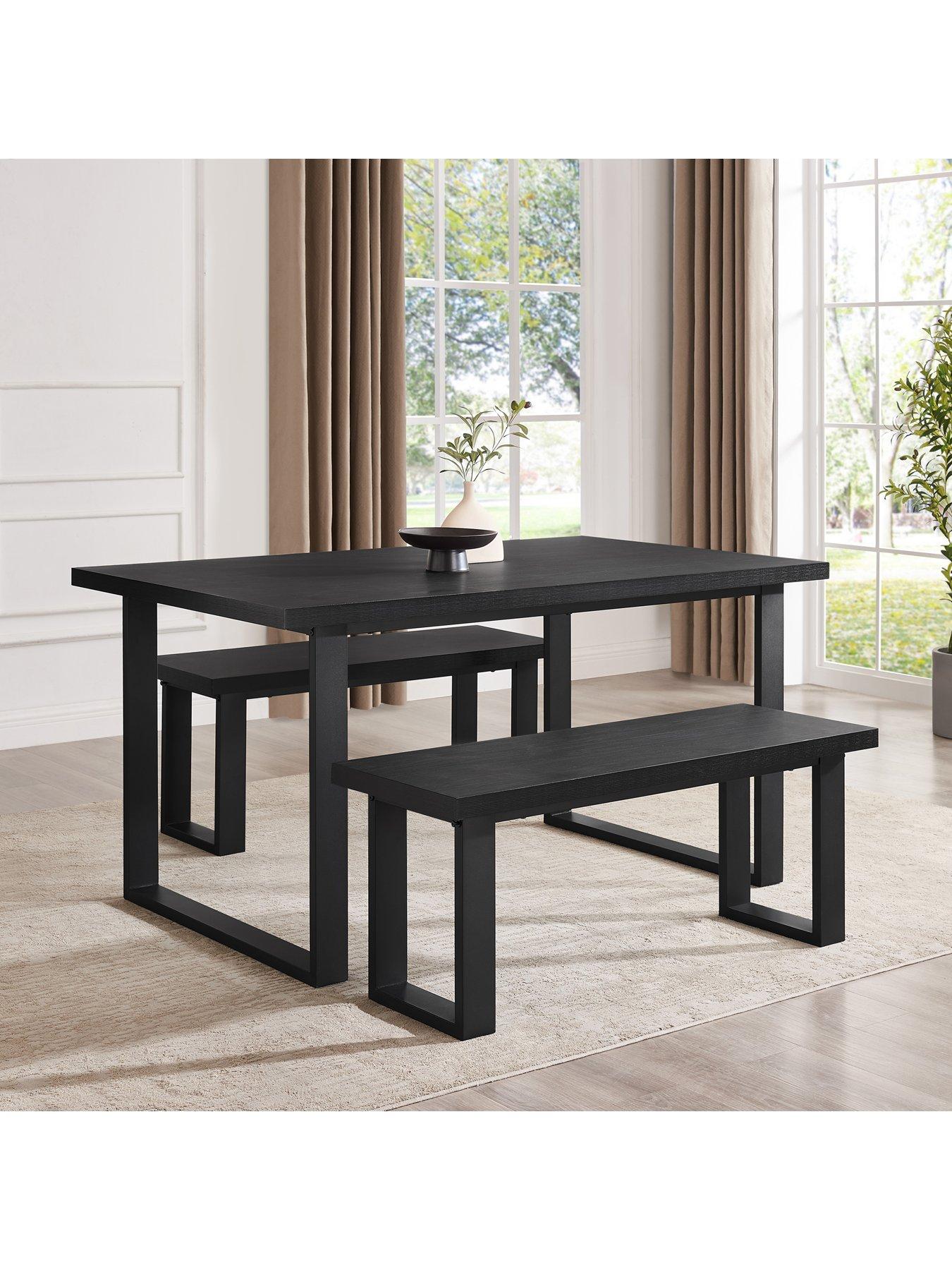 Image 3 of 7 of Dusk Harper Dining Bench - Black