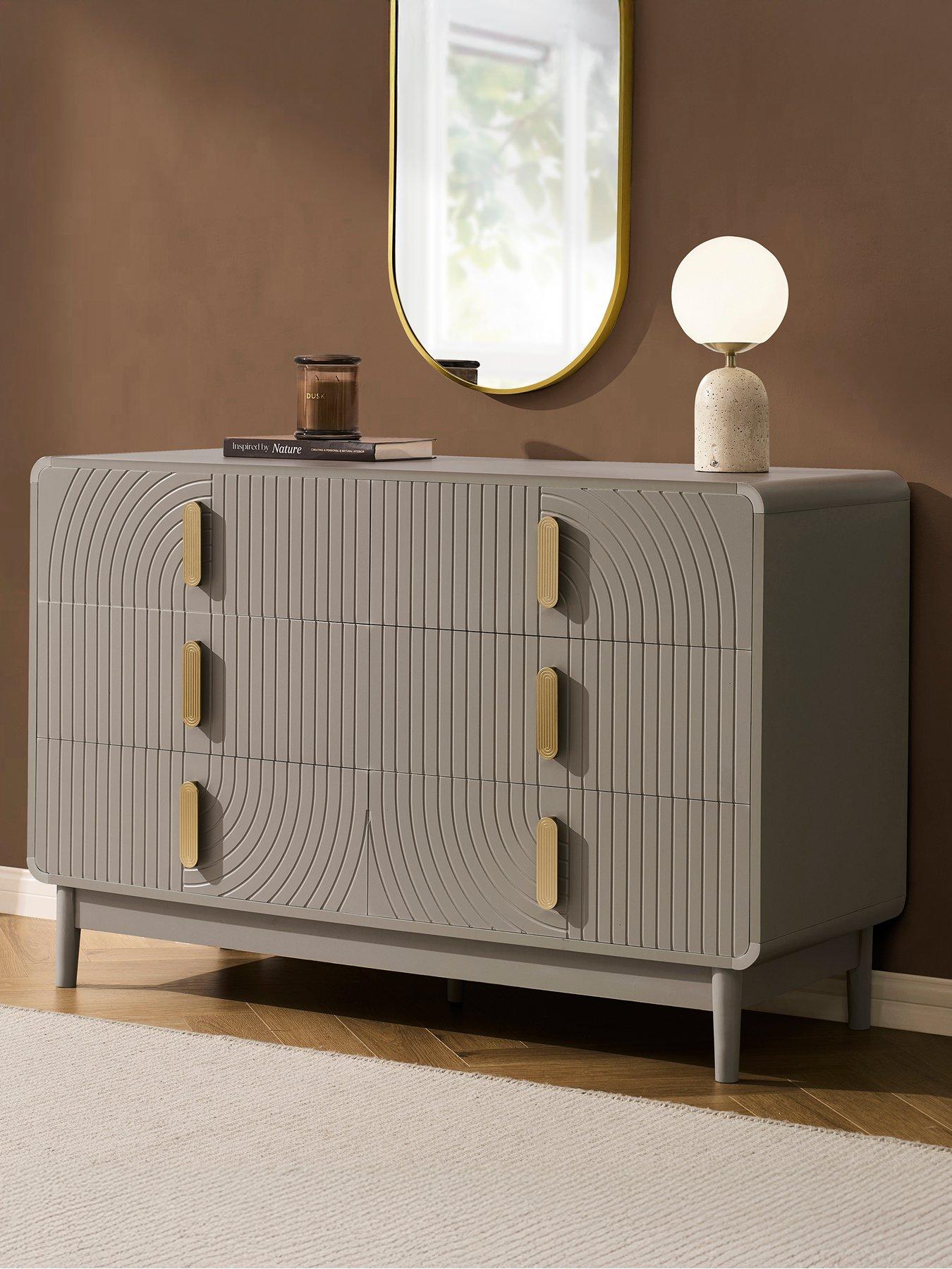 Image 1 of 7 of Dusk Marnie 6 Drawer Chest - Taupe