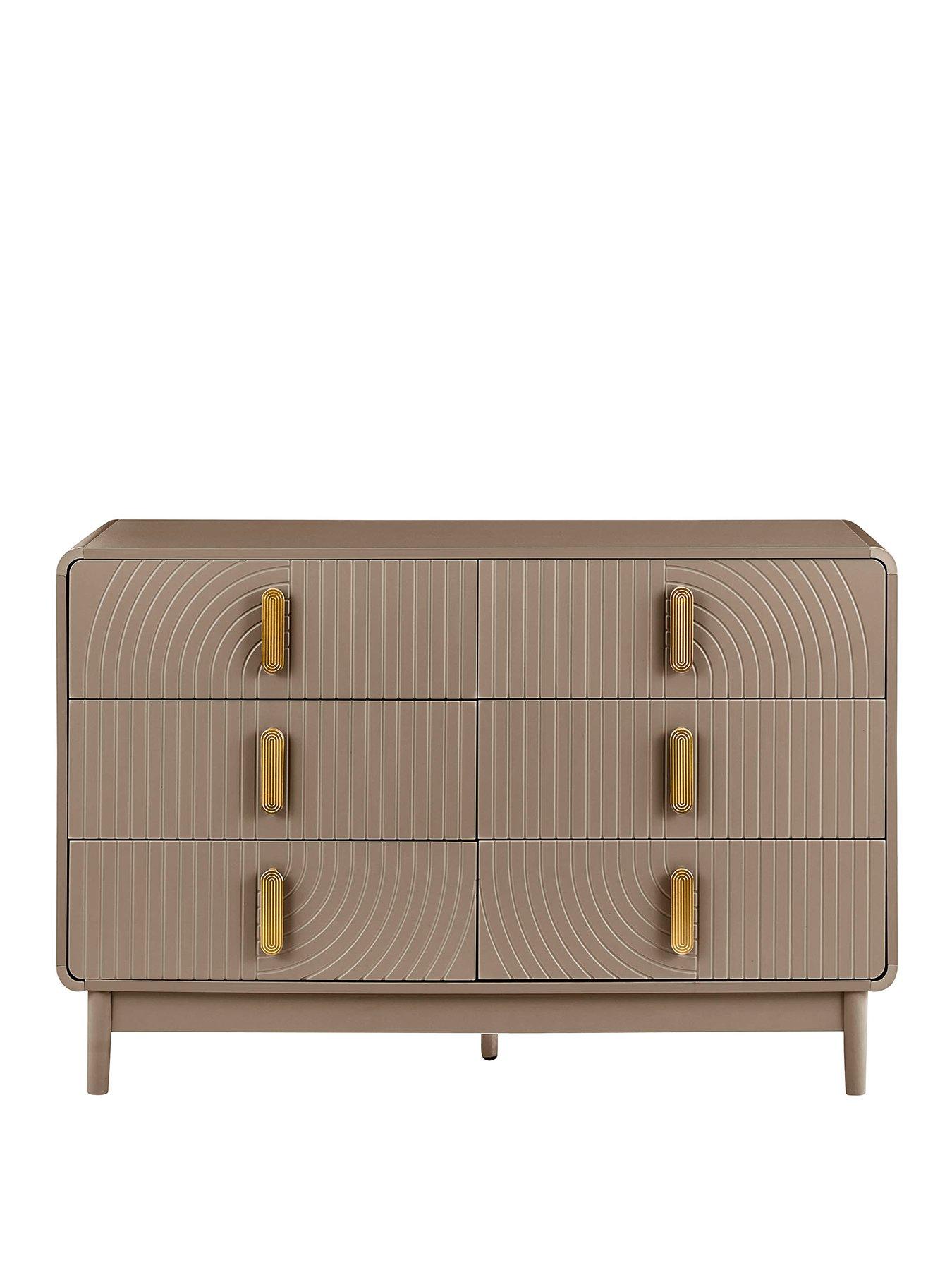 Image 2 of 7 of Dusk Marnie 6 Drawer Chest - Taupe