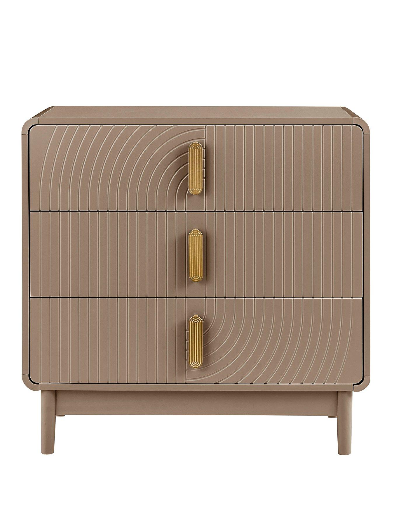 Image 2 of 7 of Dusk Marnie 3 Drawer Chest - Taupe