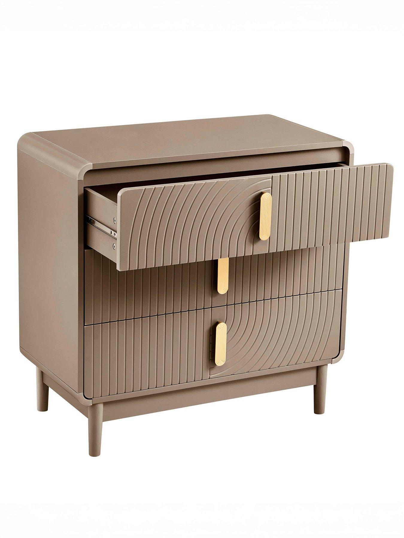 Image 4 of 7 of Dusk Marnie 3 Drawer Chest - Taupe