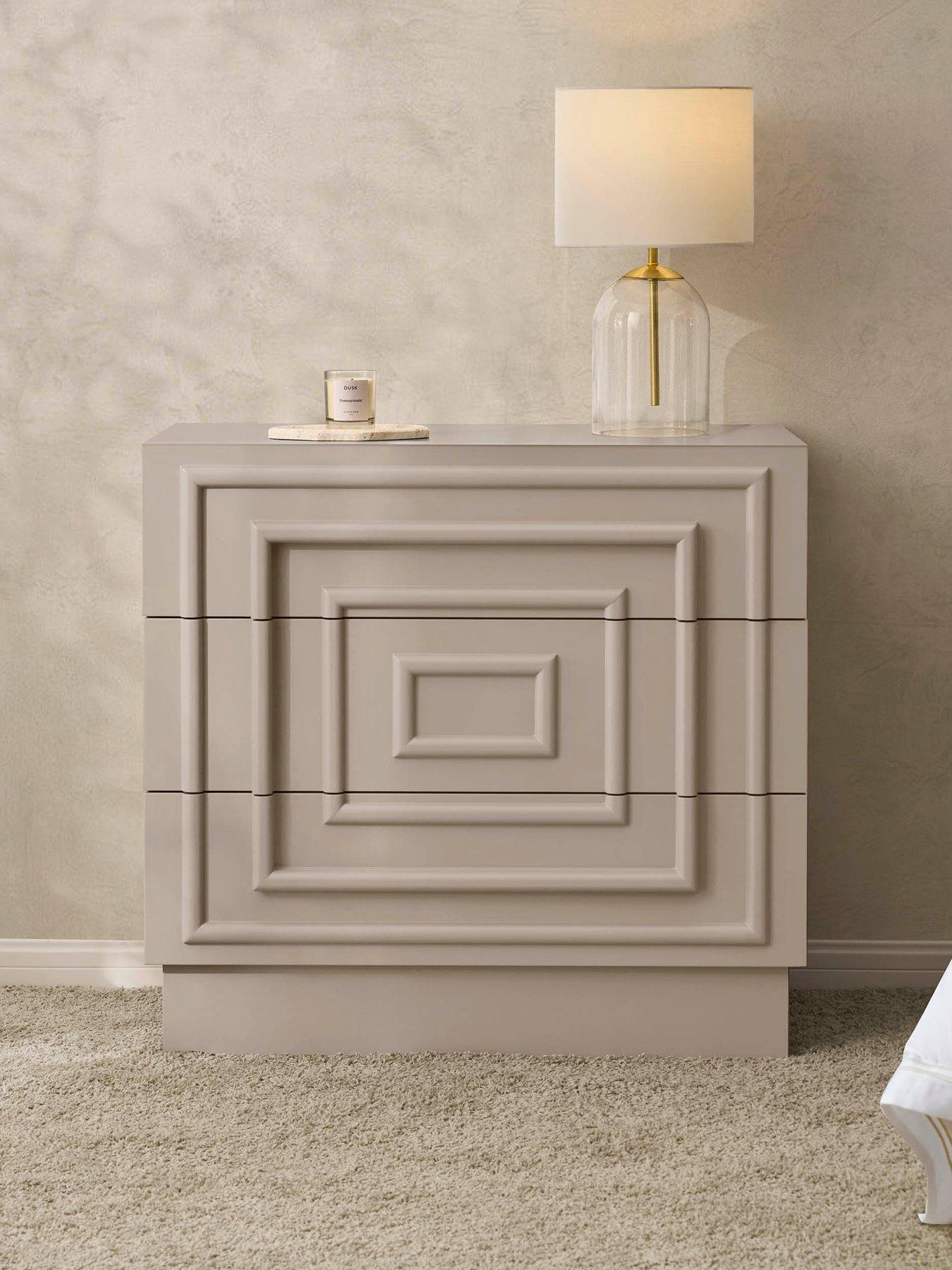 Image 1 of 5 of Dusk Harlow 3 Drawer Chest - Taupe