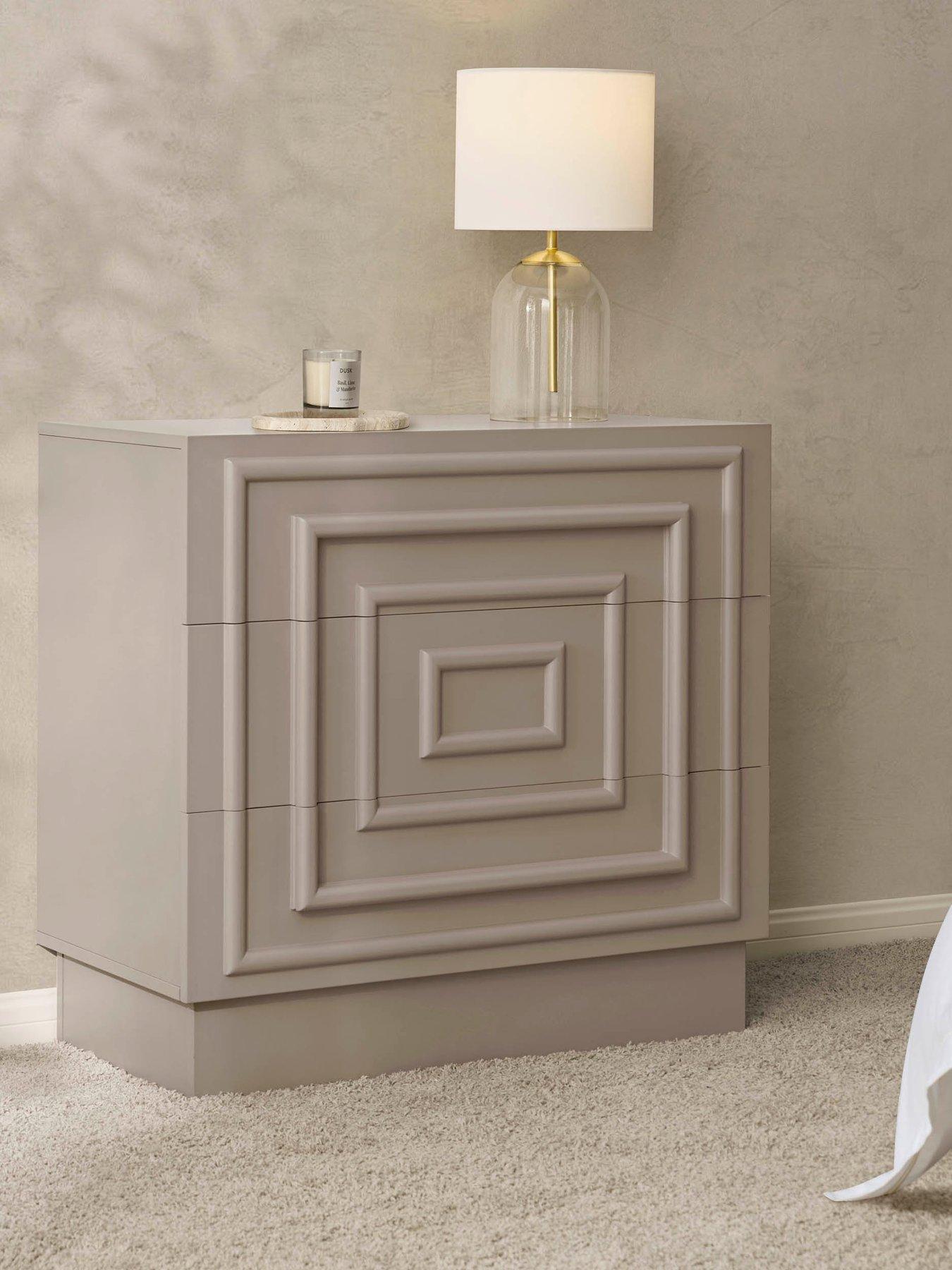 Image 3 of 5 of Dusk Harlow 3 Drawer Chest - Taupe