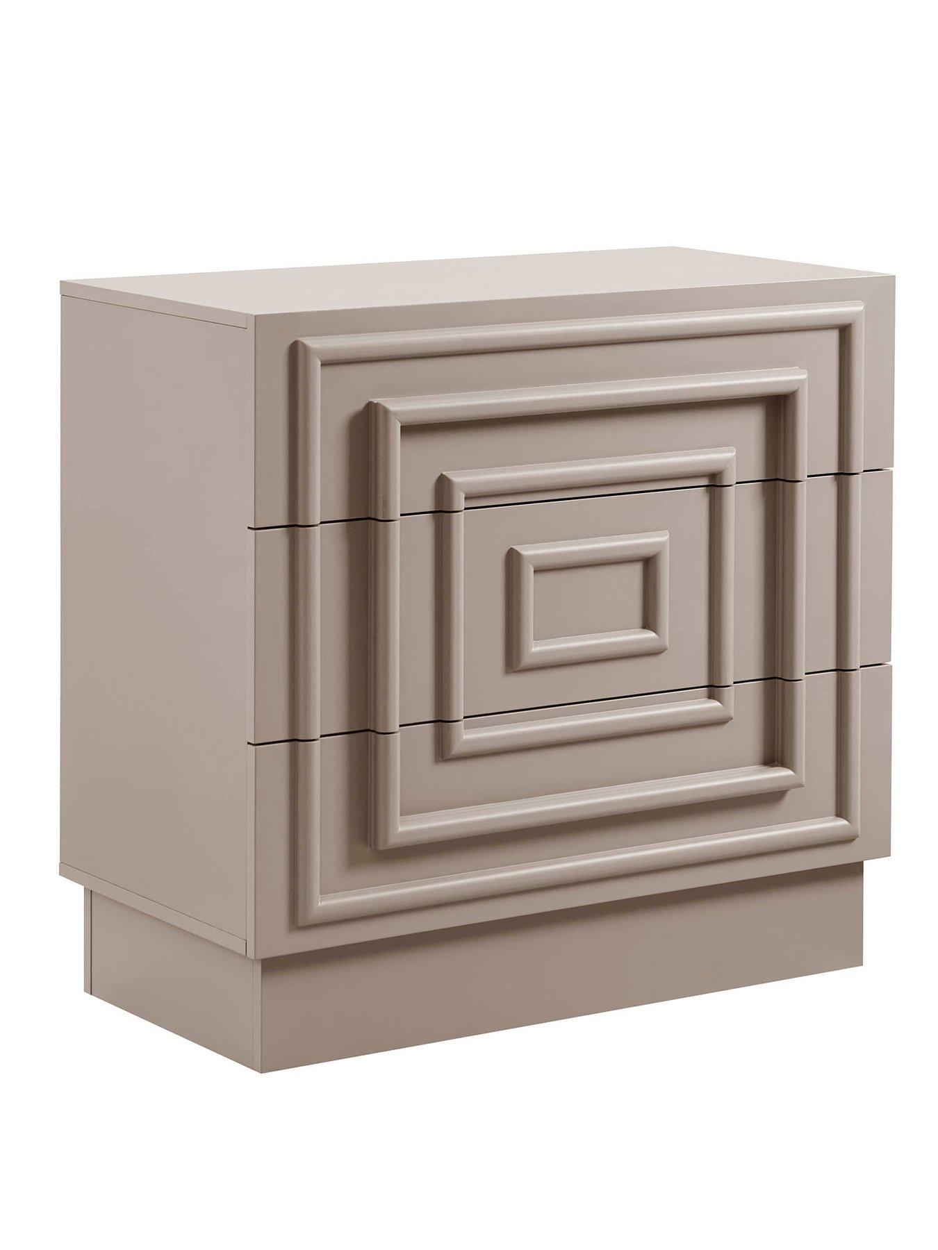 Image 4 of 5 of Dusk Harlow 3 Drawer Chest - Taupe