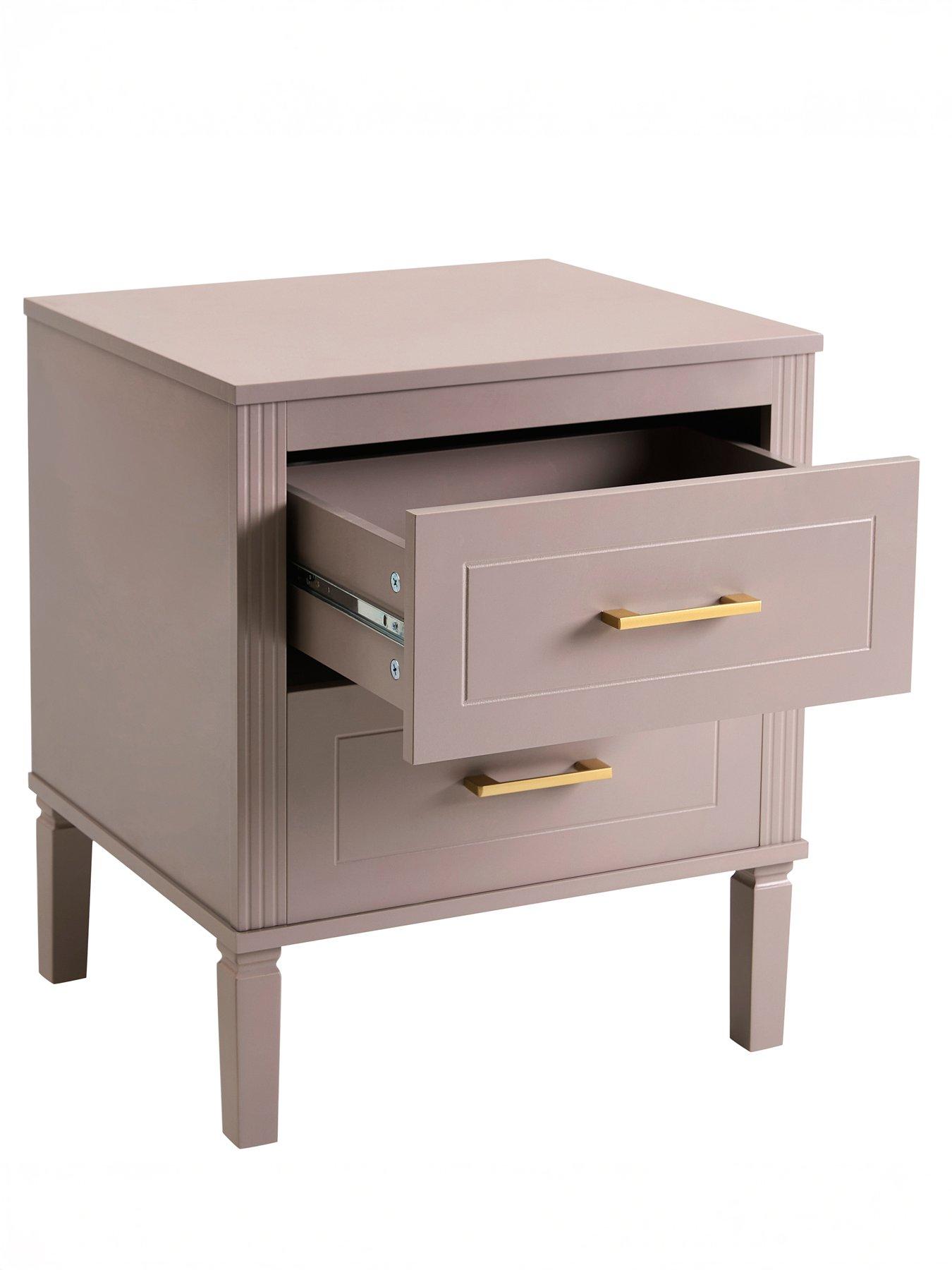  image of dusk-sienna-2-drawer-bedside-table-dusty-mauve
