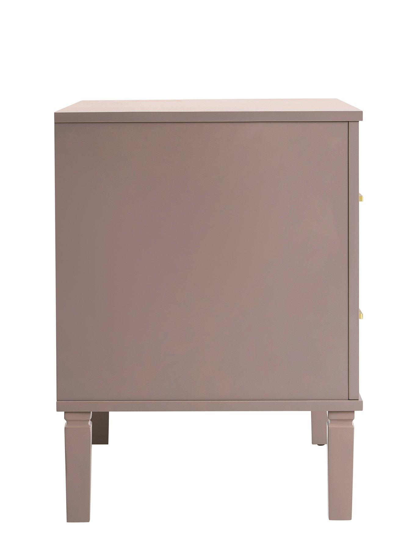  image of dusk-sienna-2-drawer-bedside-table-dusty-mauve