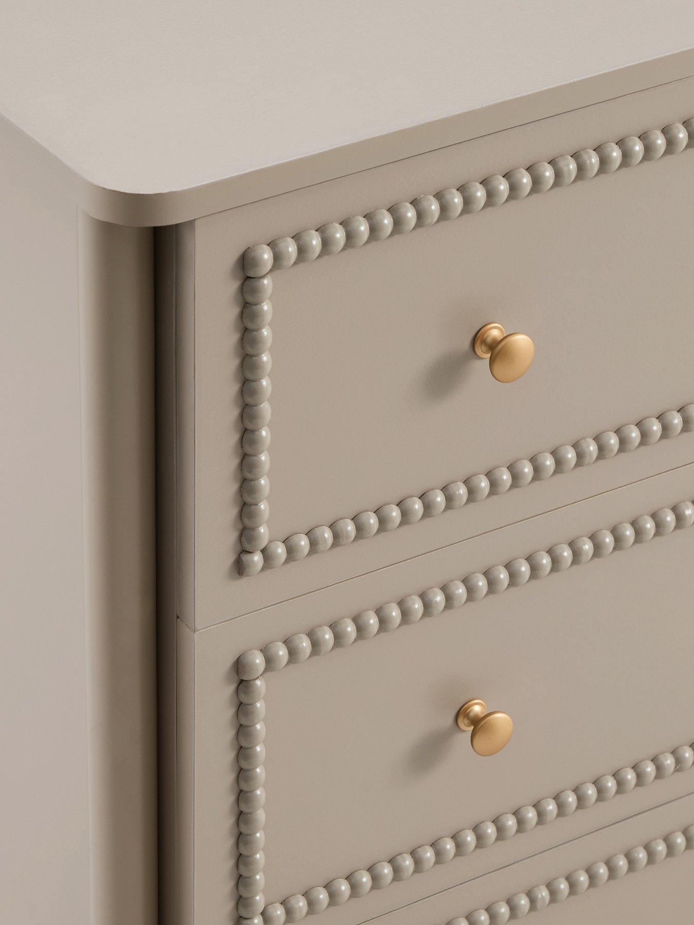Image 5 of 7 of Dusk Posy Bobbin 3 Drawer Chest - Taupe