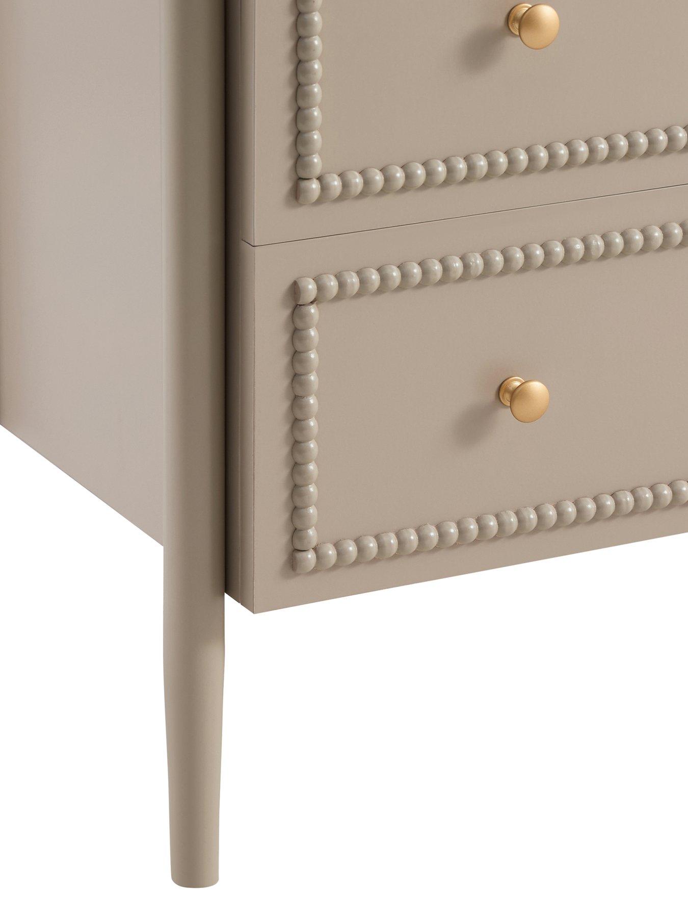 Image 6 of 7 of Dusk Posy Bobbin 3 Drawer Chest - Taupe