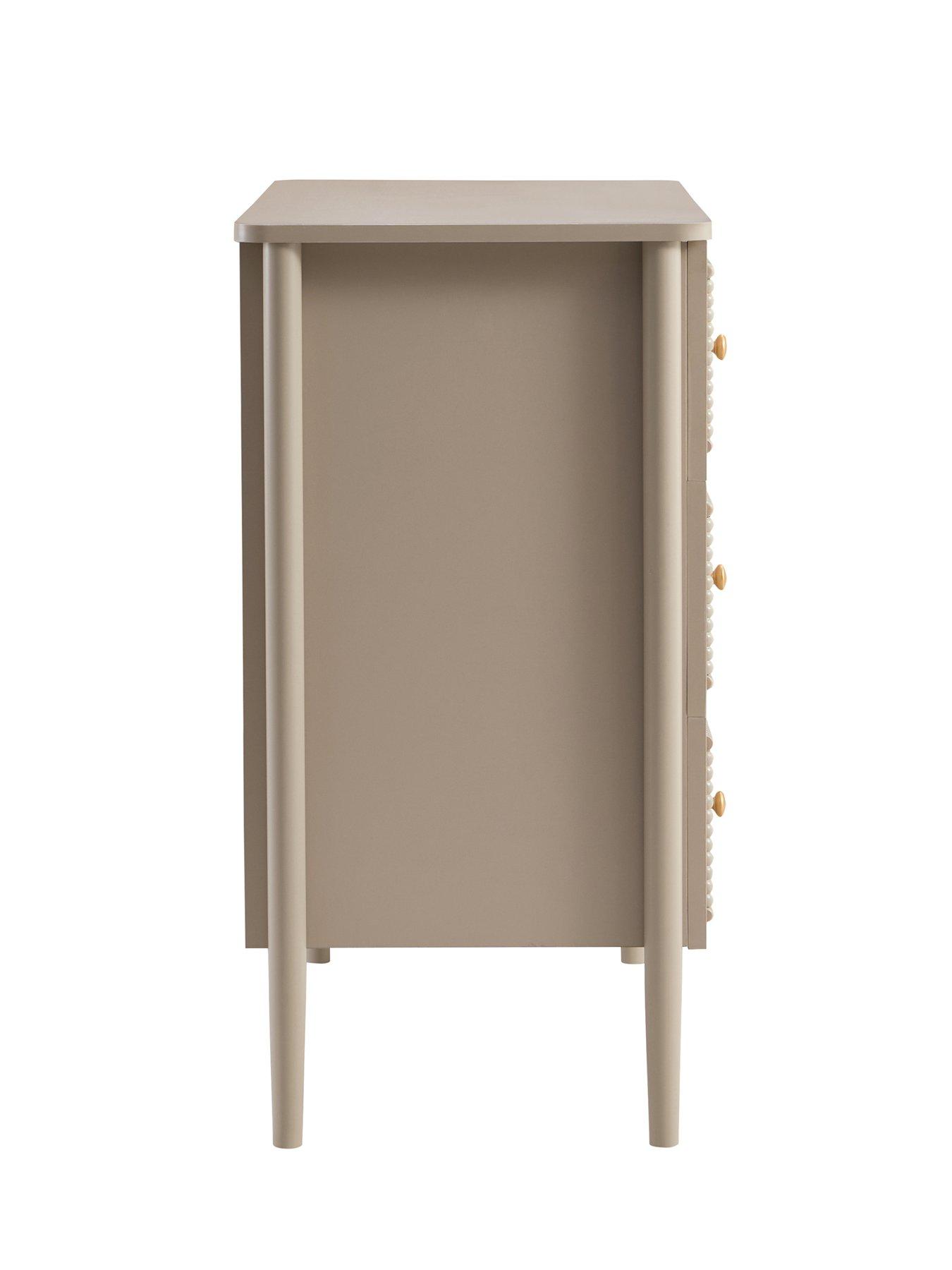 Image 7 of 7 of Dusk Posy Bobbin 3 Drawer Chest - Taupe