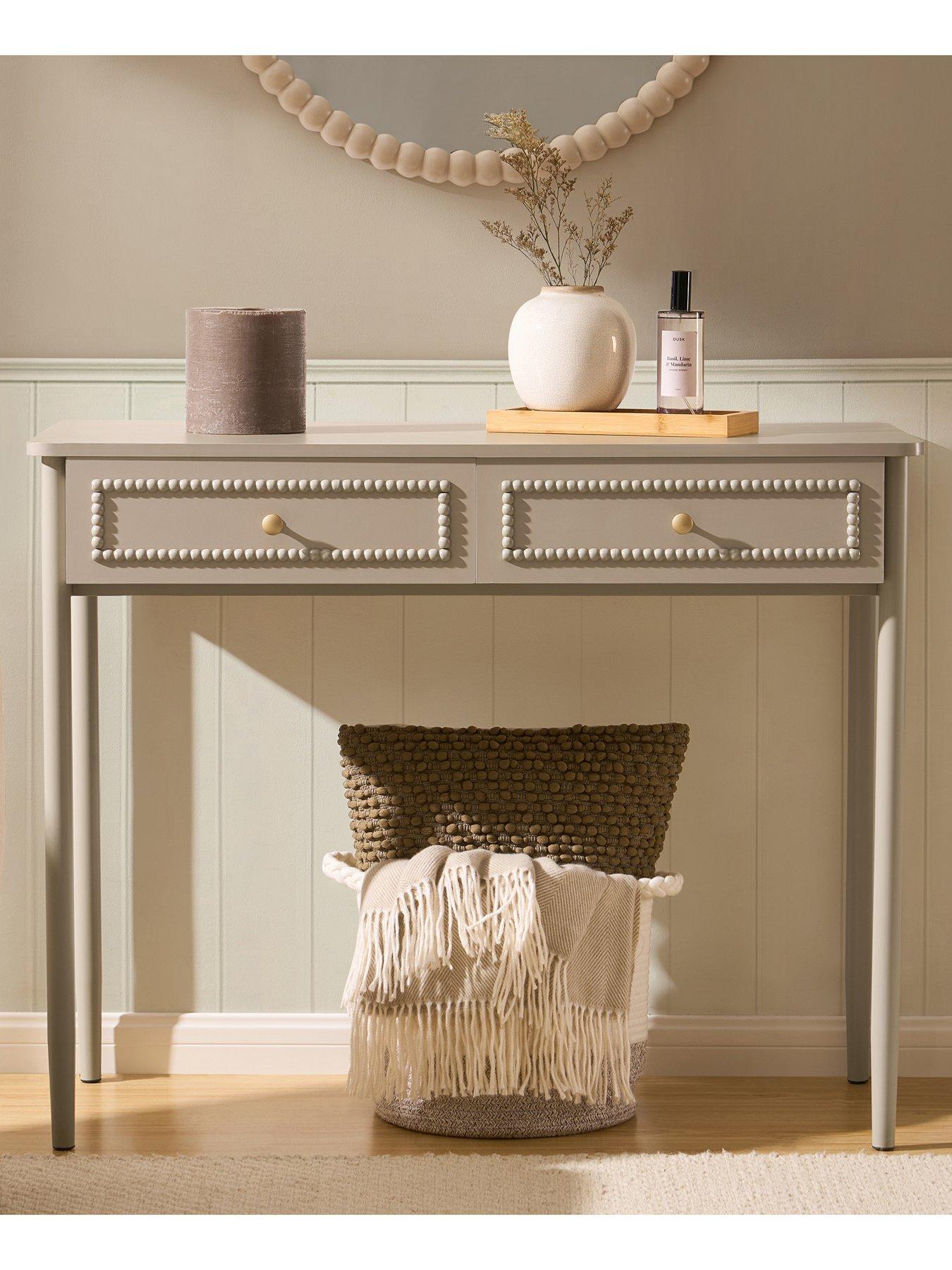  image of dusk-posy-bobbin-dressing-table-taupe