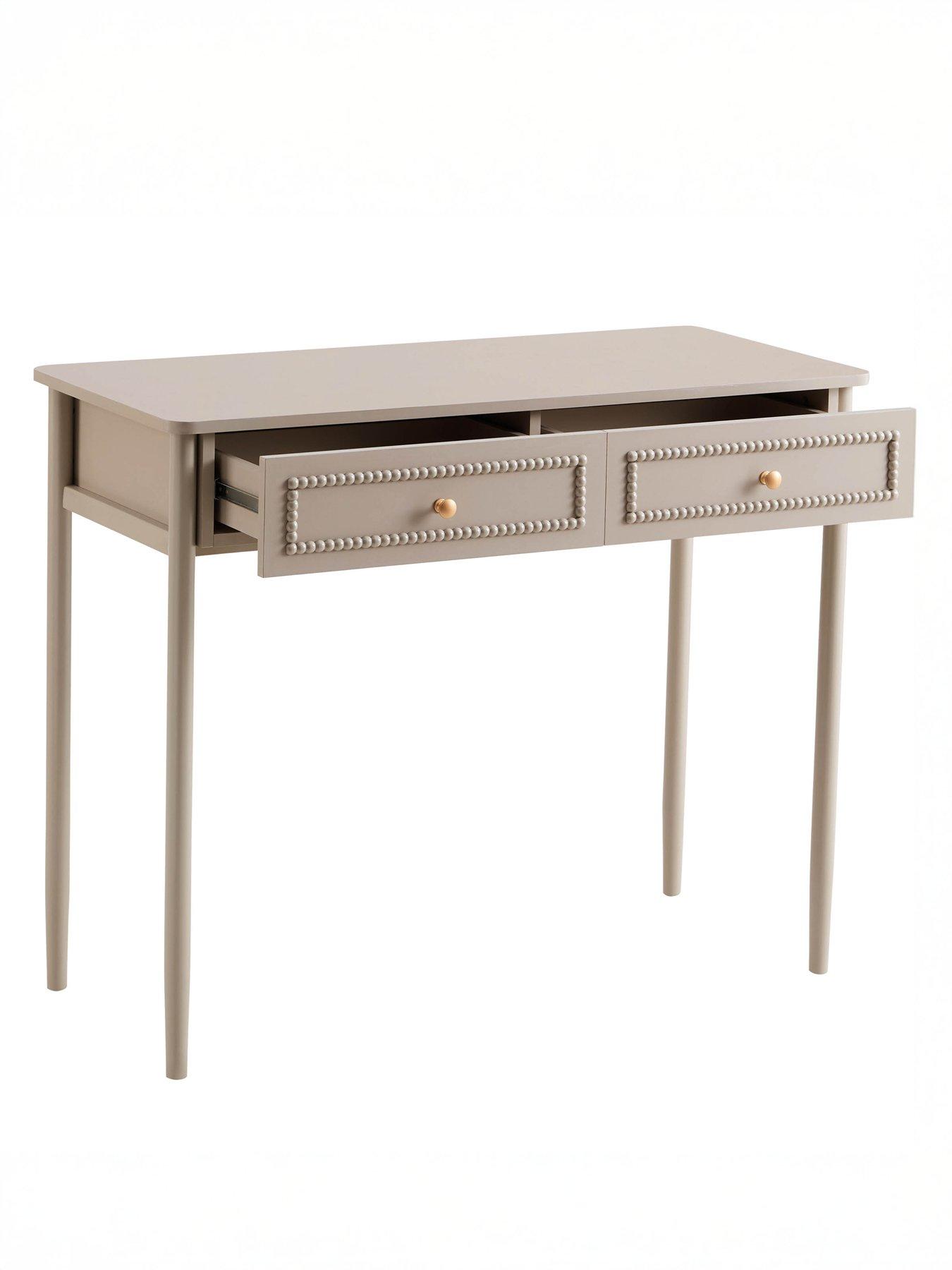  image of dusk-posy-bobbin-dressing-table-taupe