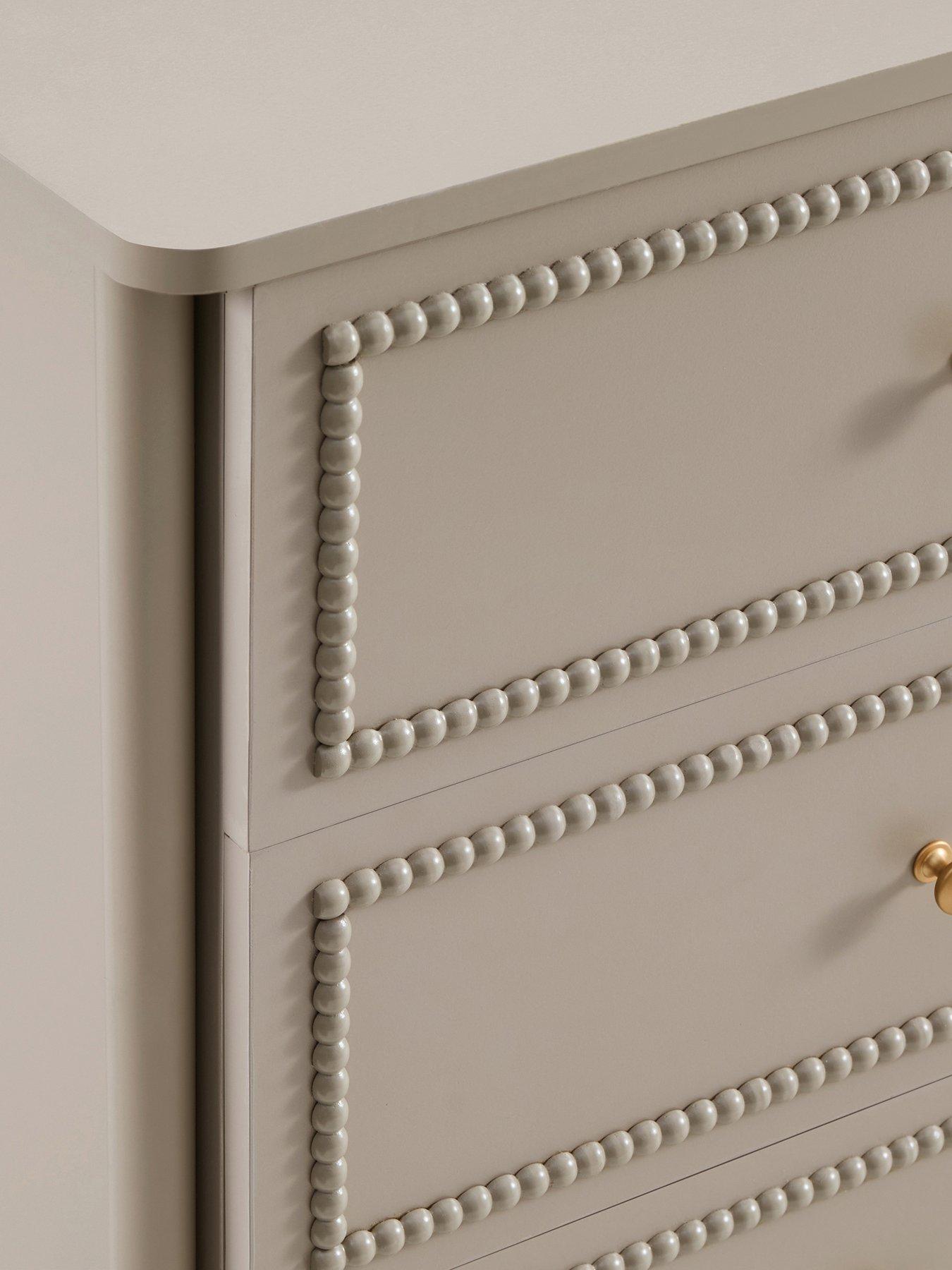 Image 5 of 7 of Dusk Posy Bobbin 6 Drawer Chest - Taupe