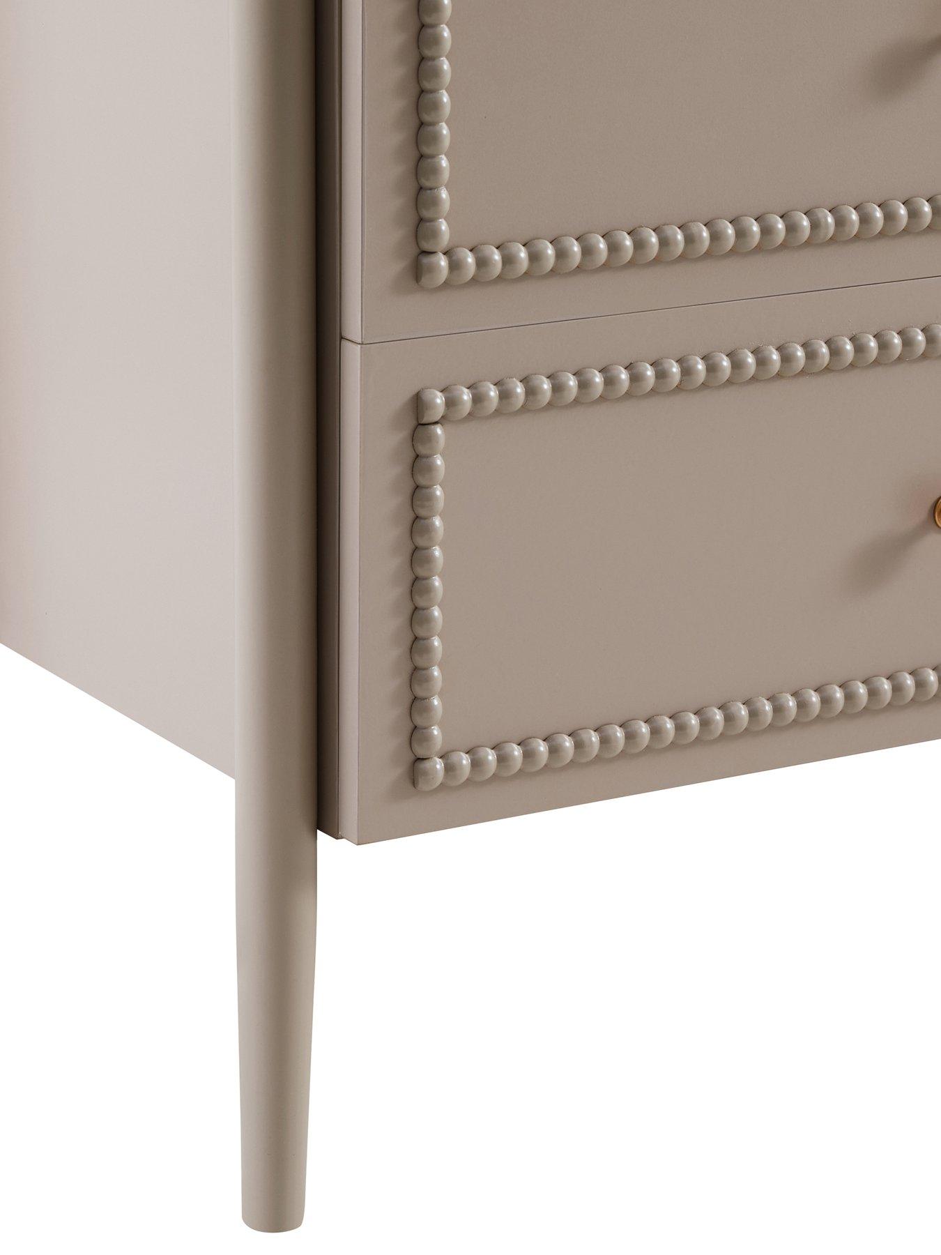 Image 6 of 7 of Dusk Posy Bobbin 6 Drawer Chest - Taupe