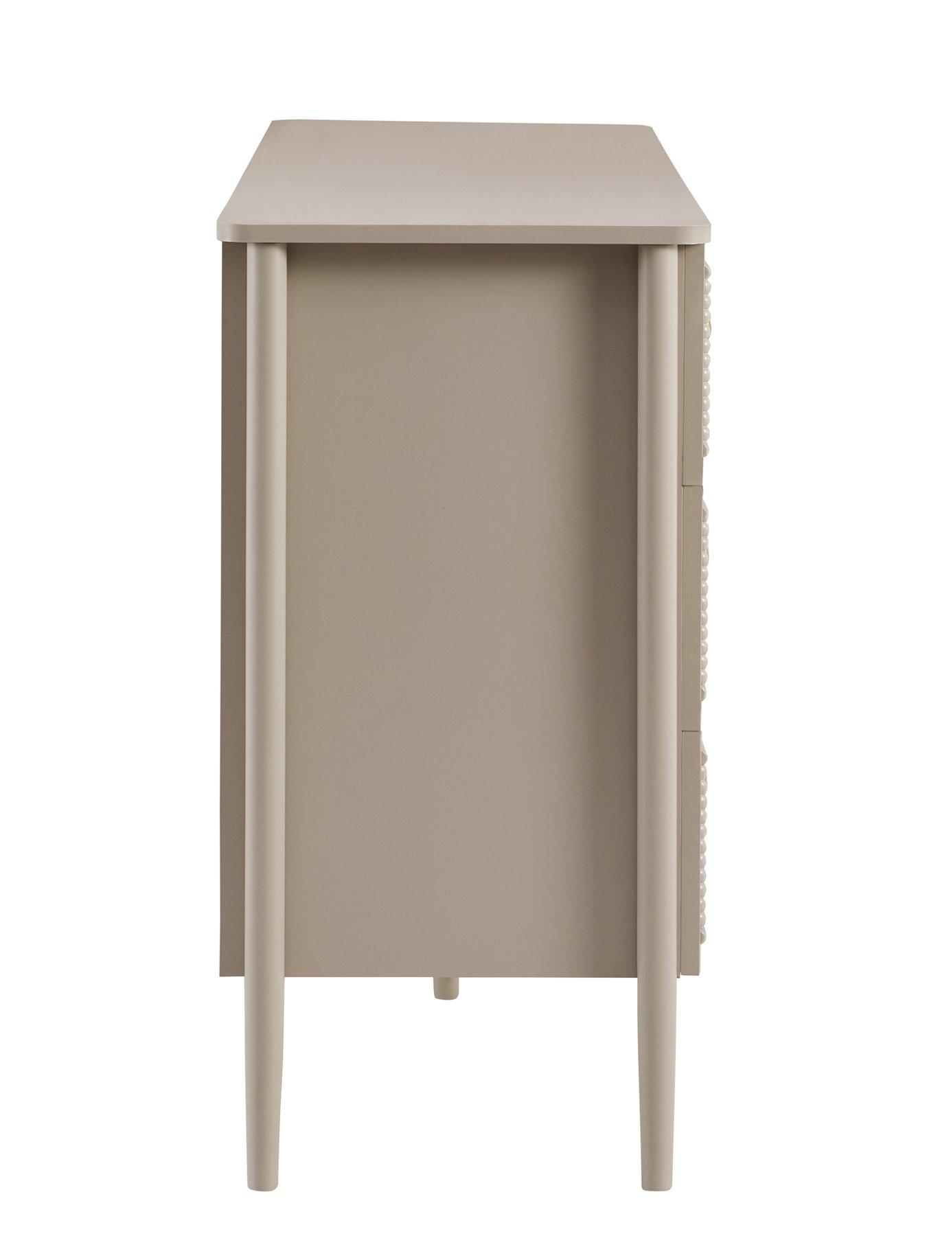 Image 7 of 7 of Dusk Posy Bobbin 6 Drawer Chest - Taupe