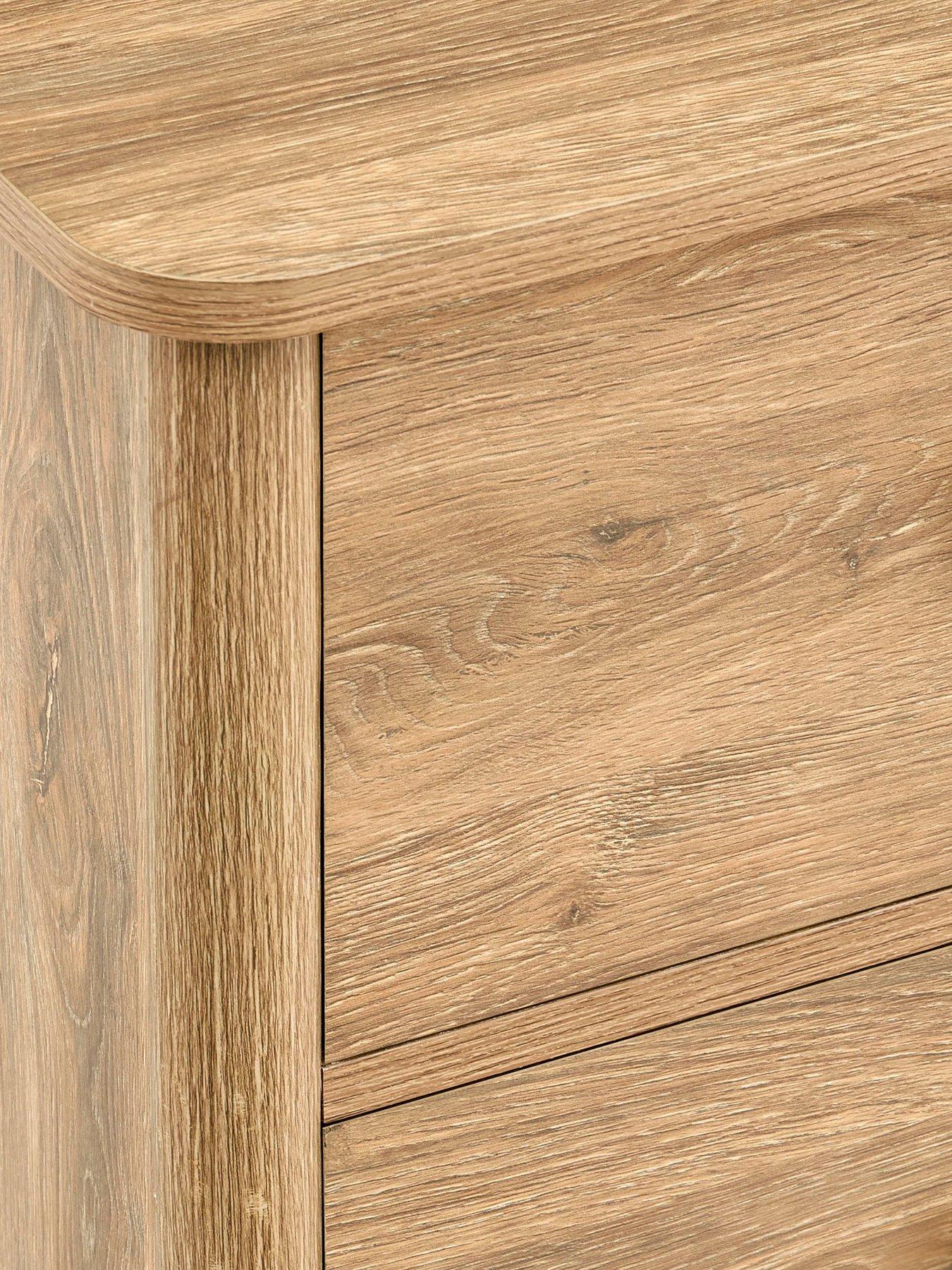 Image 5 of 7 of Dusk Betty 2 Drawer Bedside Table - Light Wood