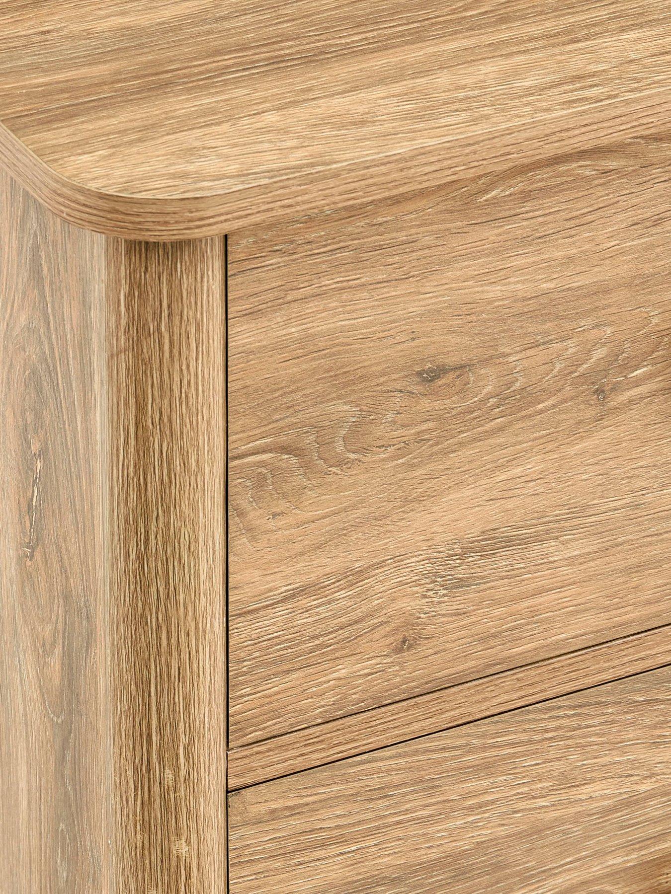 Image 6 of 7 of Dusk Betty 2 Drawer Bedside Table - Light Wood