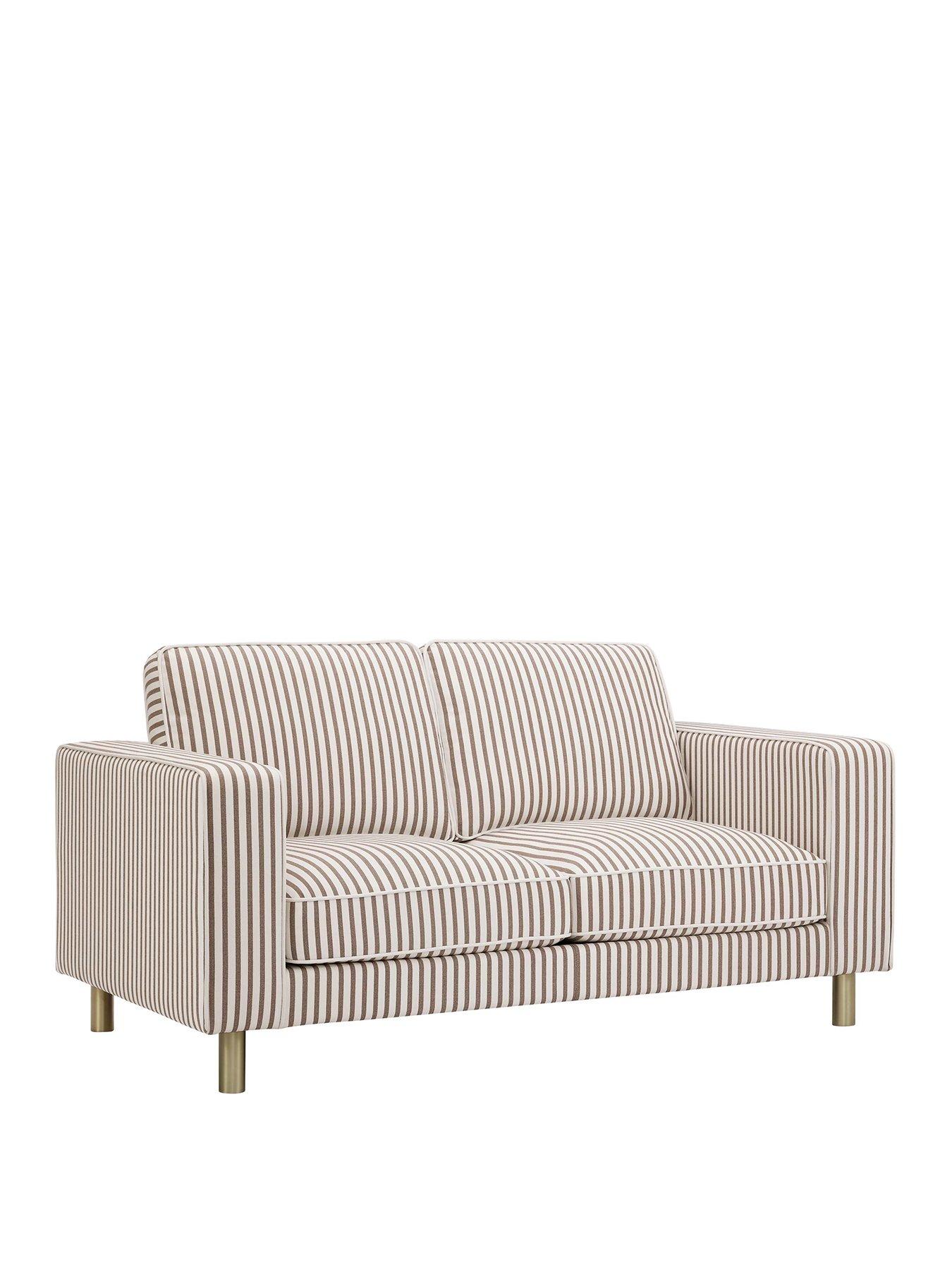 Image 2 of 6 of Dusk Soho 2 Seater Sofa - Chocolate Stripe