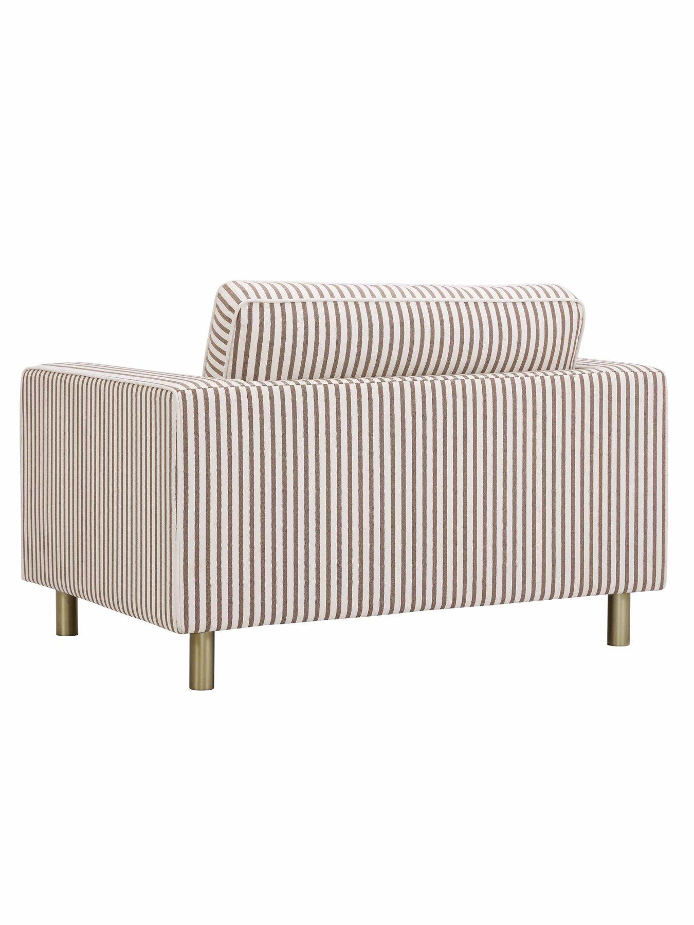 Image 5 of 6 of Dusk Soho Loveseat - Chocolate Stripe