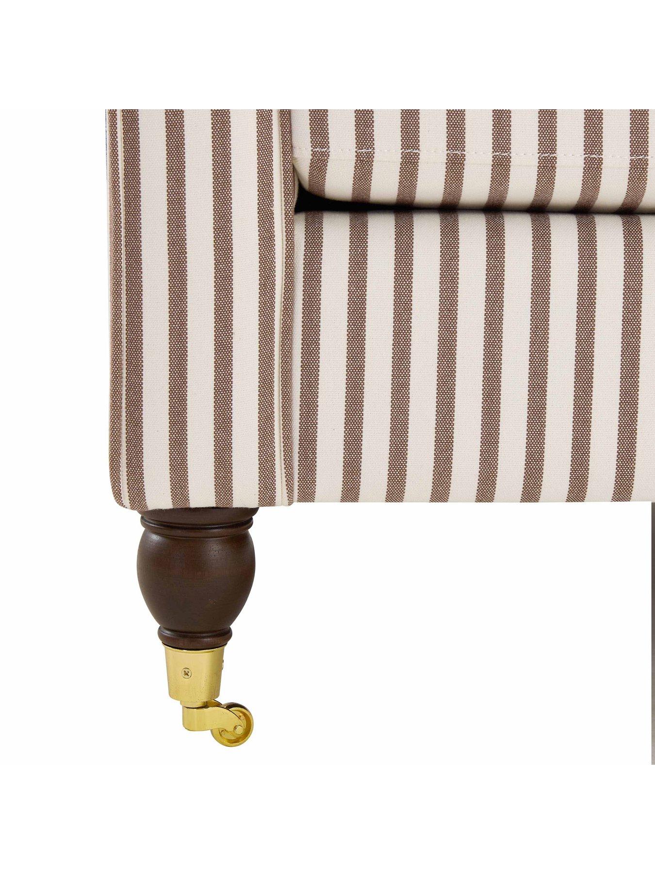 Image 6 of 7 of Dusk Sicily Armchair - Chocolate Stripe