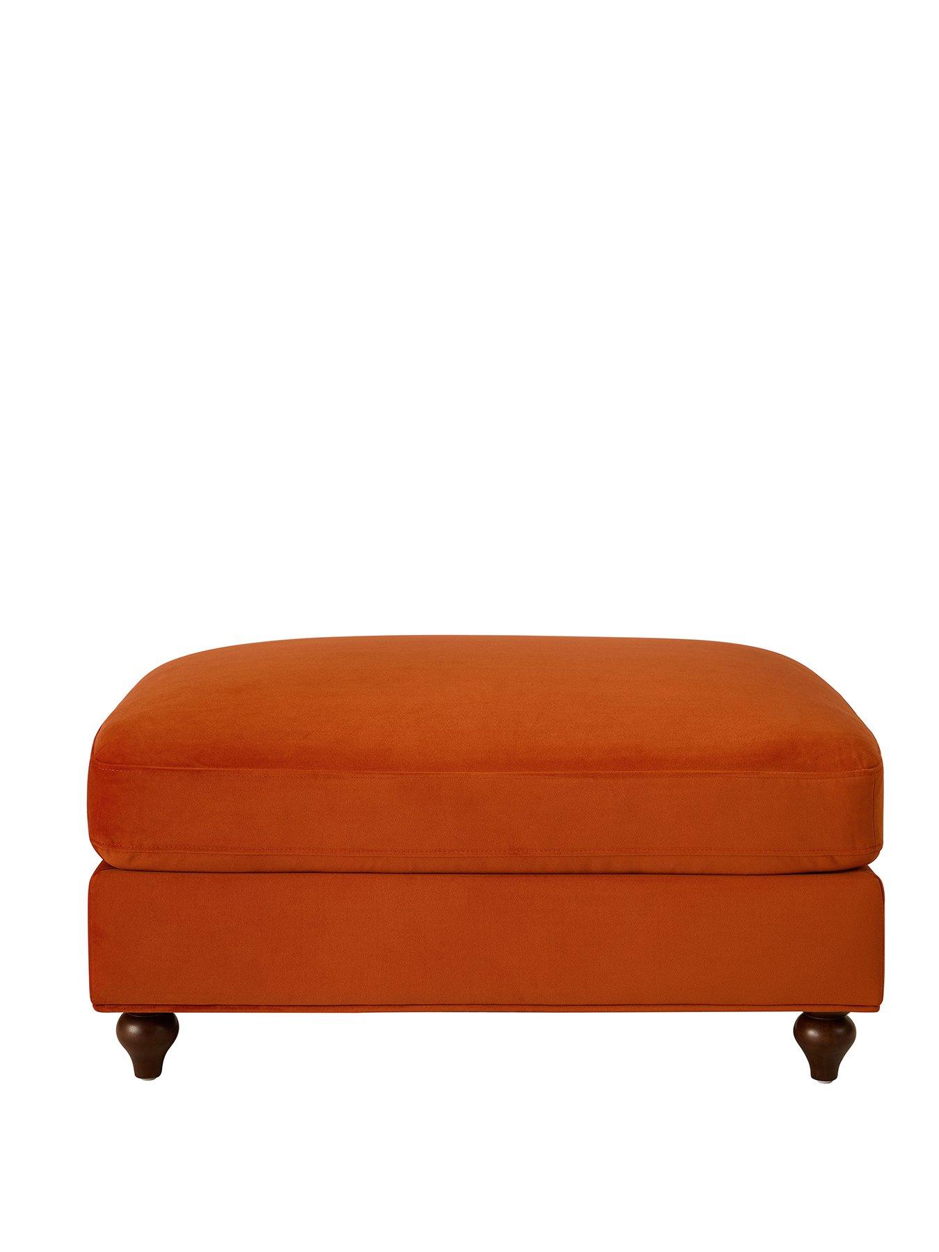 Image 2 of 6 of Dusk Hampshire Pouffe - Bright Orange