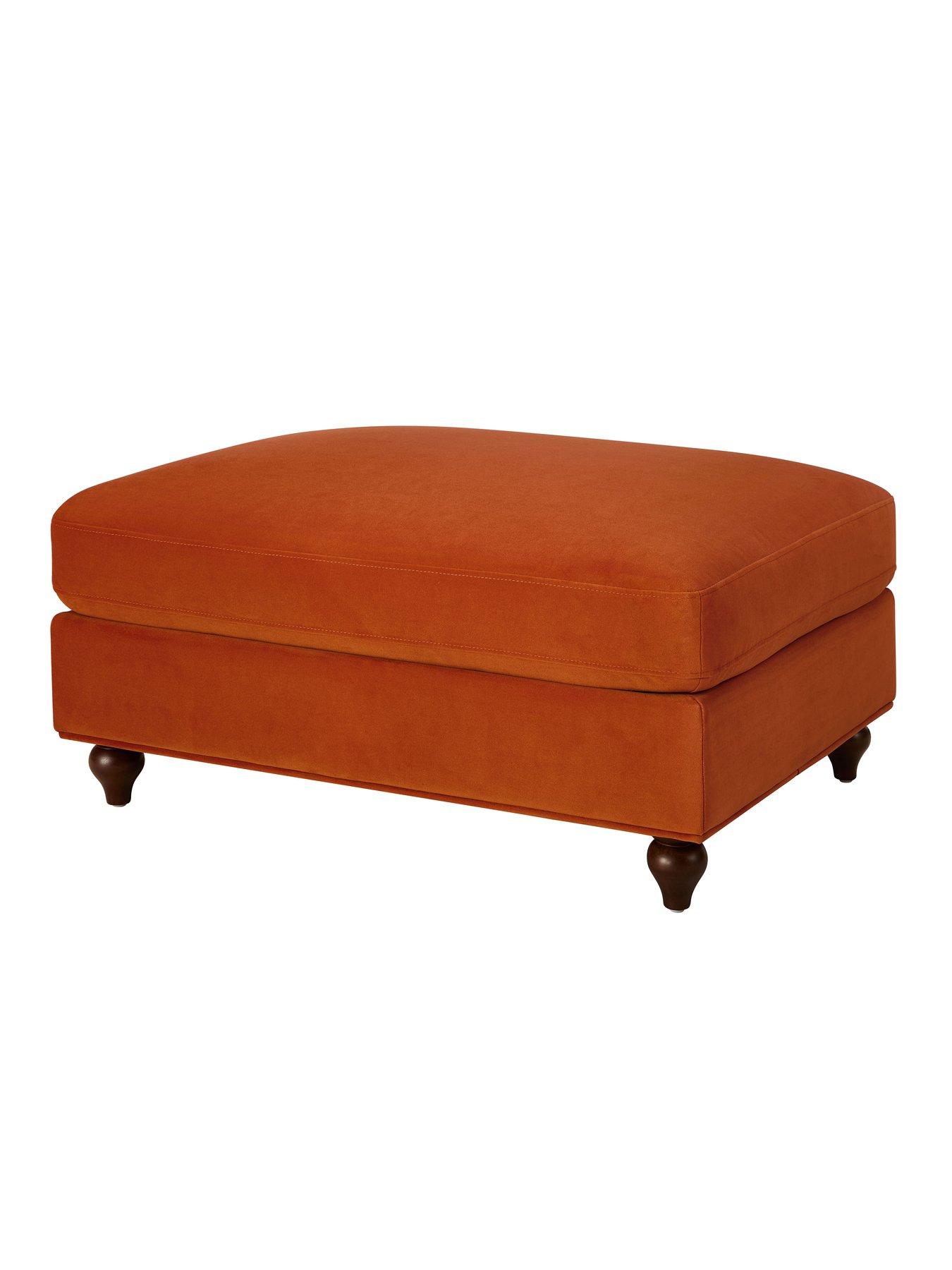 Image 3 of 6 of Dusk Hampshire Pouffe - Bright Orange