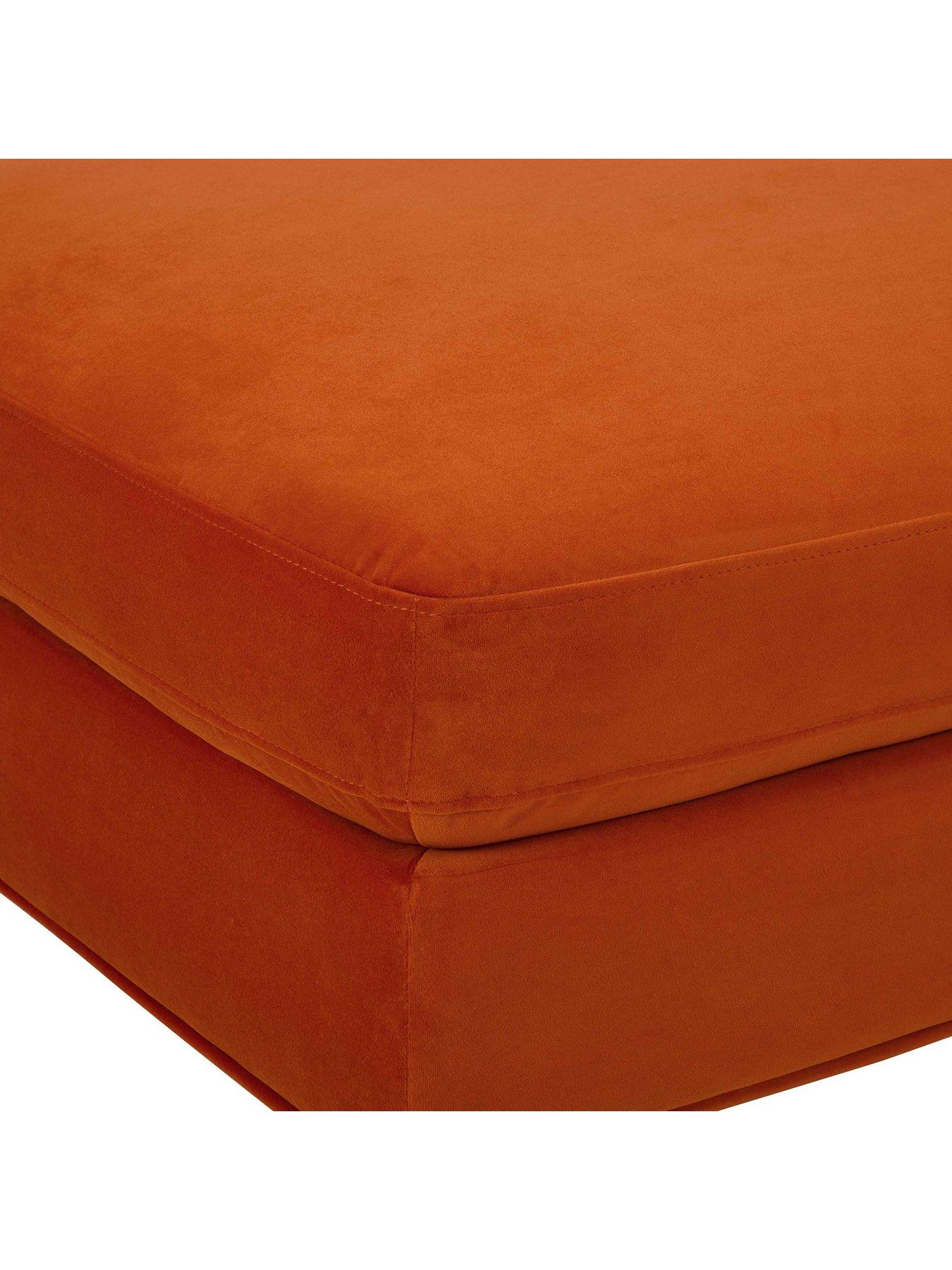 Image 4 of 6 of Dusk Hampshire Pouffe - Bright Orange