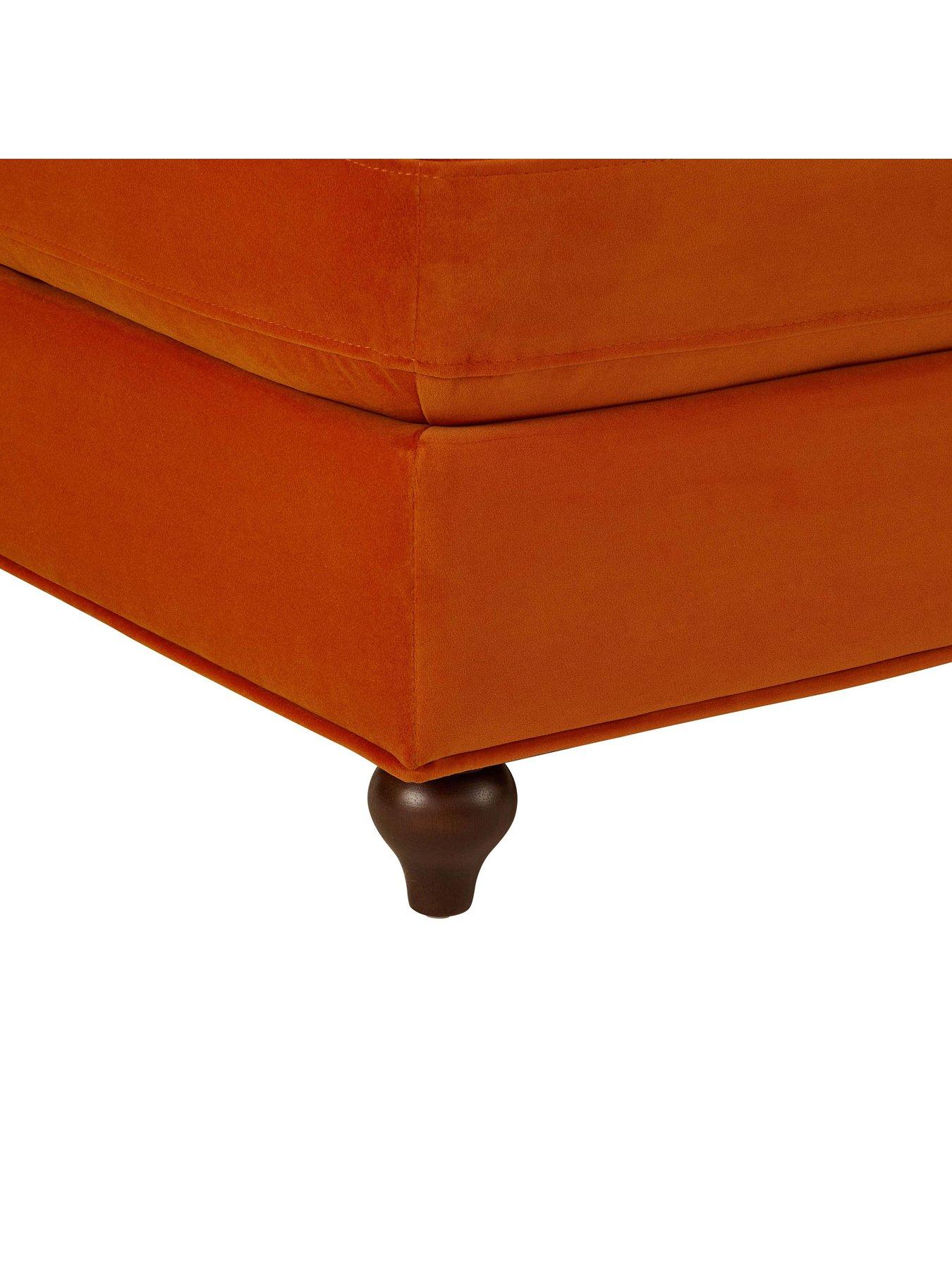 Image 5 of 6 of Dusk Hampshire Pouffe - Bright Orange