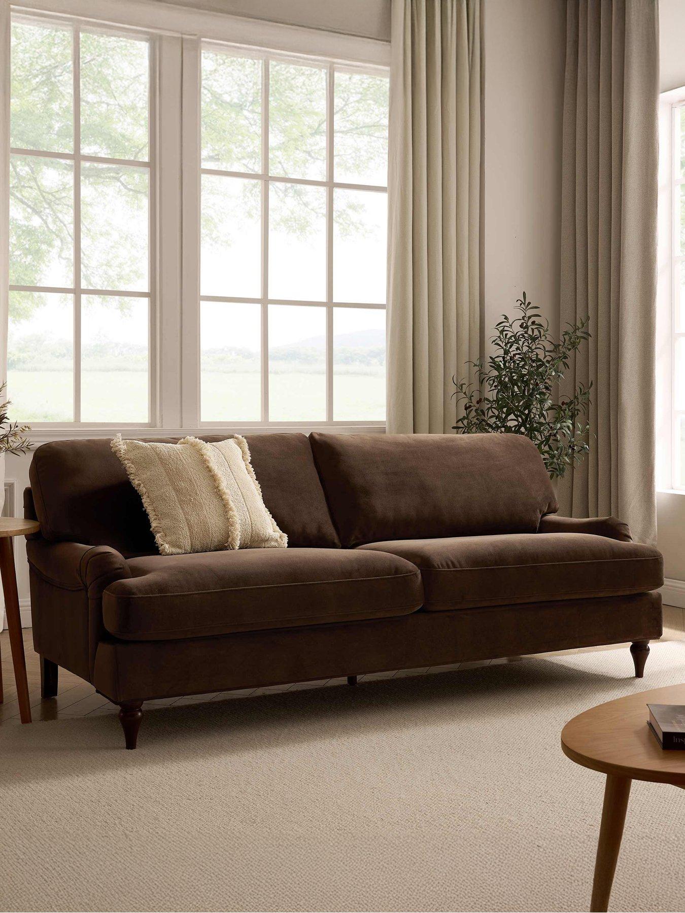Dusk Hampshire 3 Seater Sofa - Cappuccino