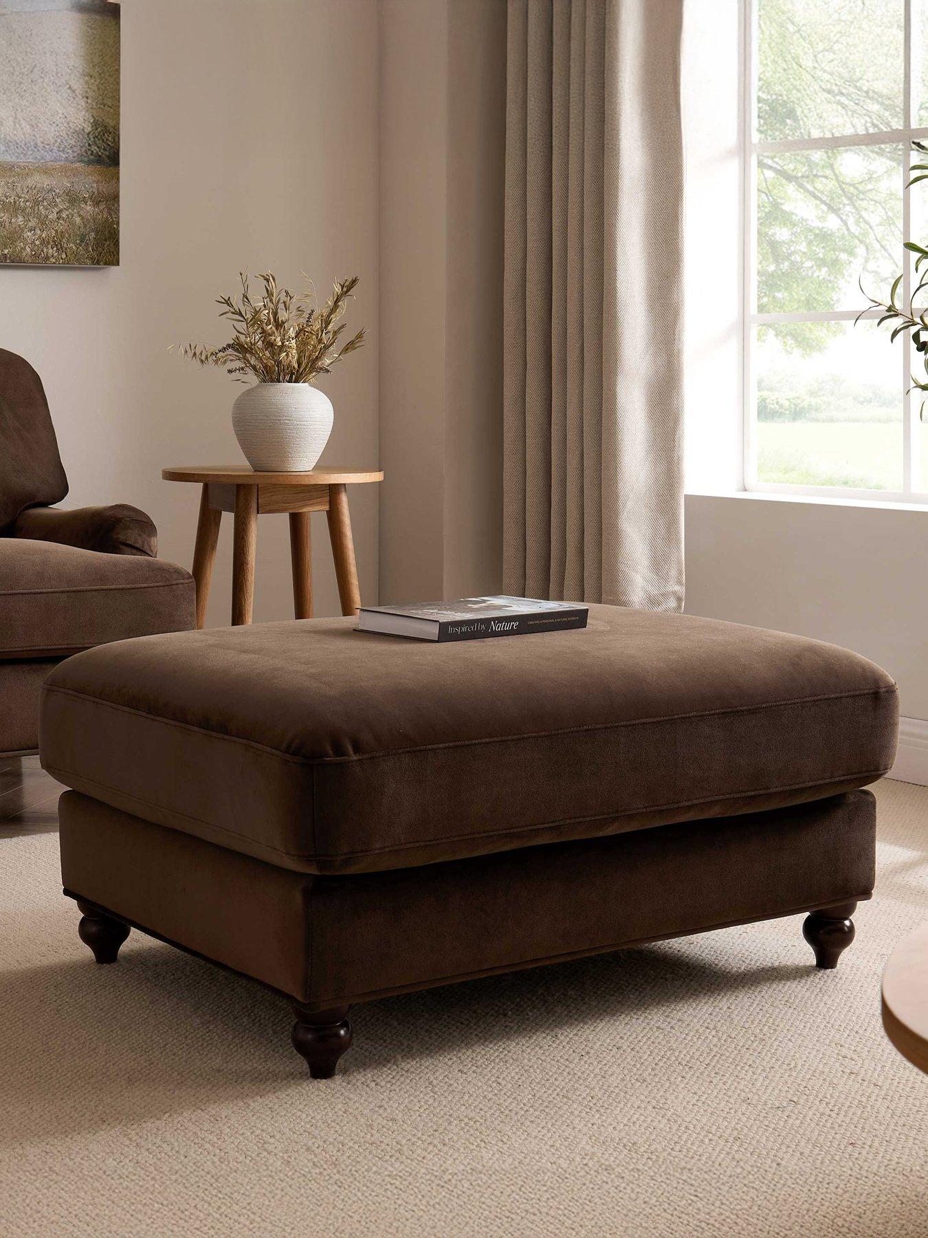 Image 1 of 5 of Dusk Hampshire Pouffe - Cappuccino
