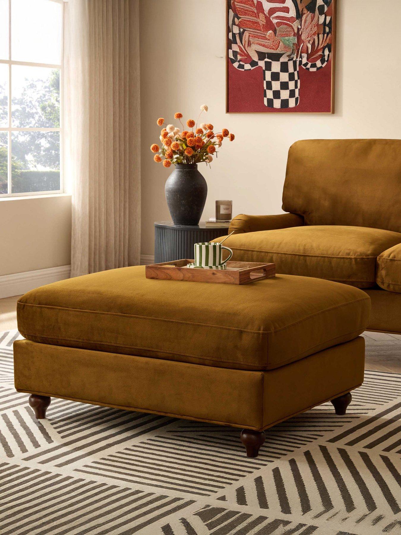 Dusk Hampshire Pouffe - Muted Gold