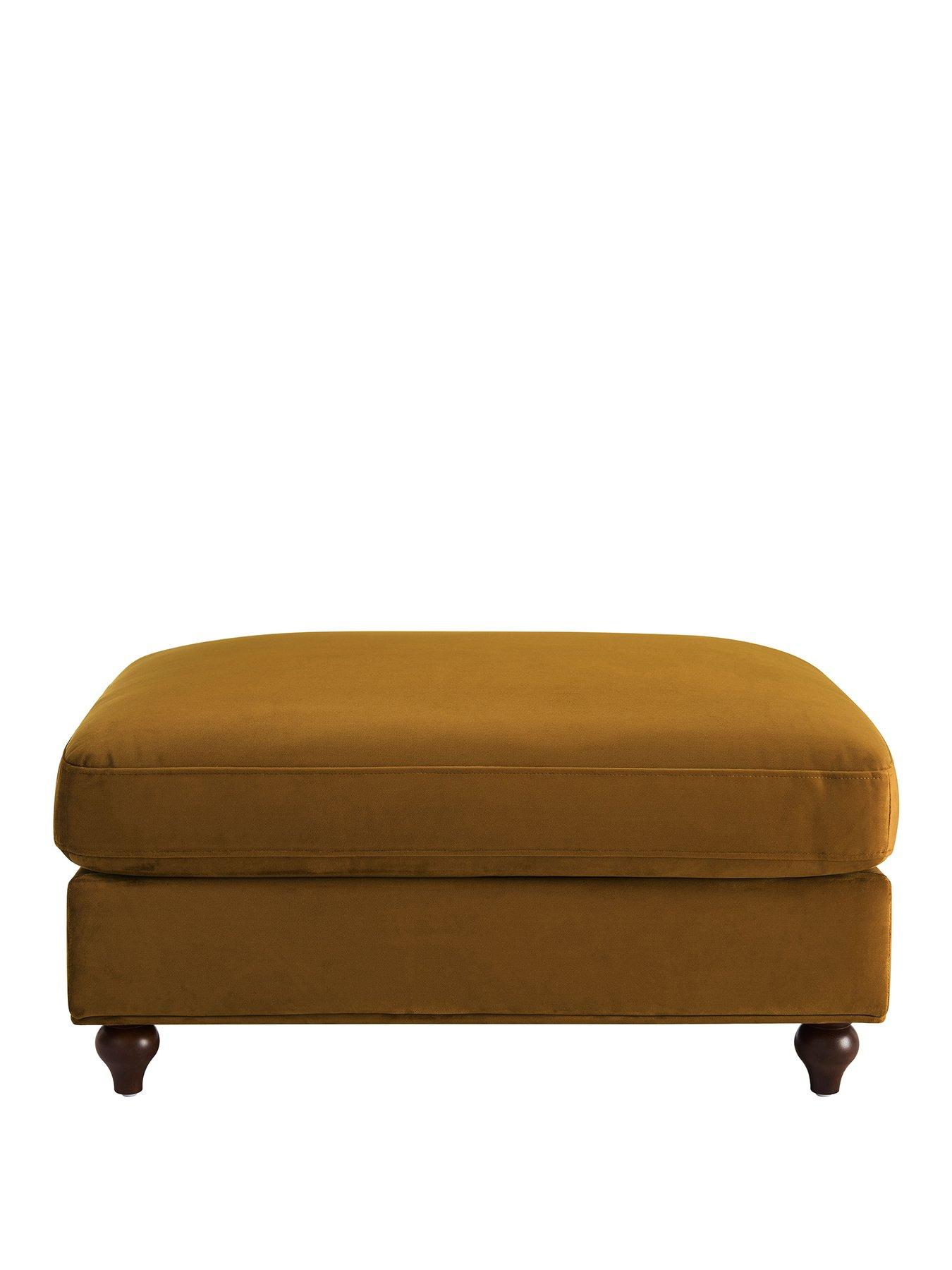 Image 2 of 6 of Dusk Hampshire Pouffe - Muted Gold
