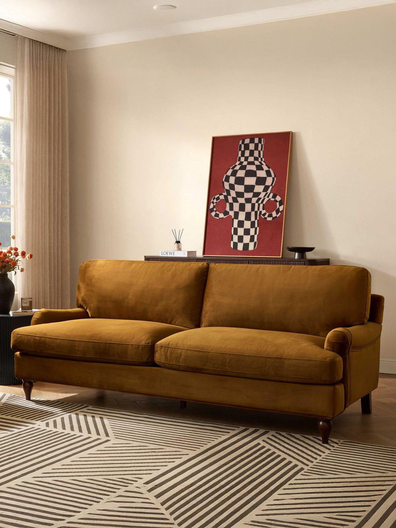 Dusk Hampshire 3 Seater Sofa - Muted Gold
