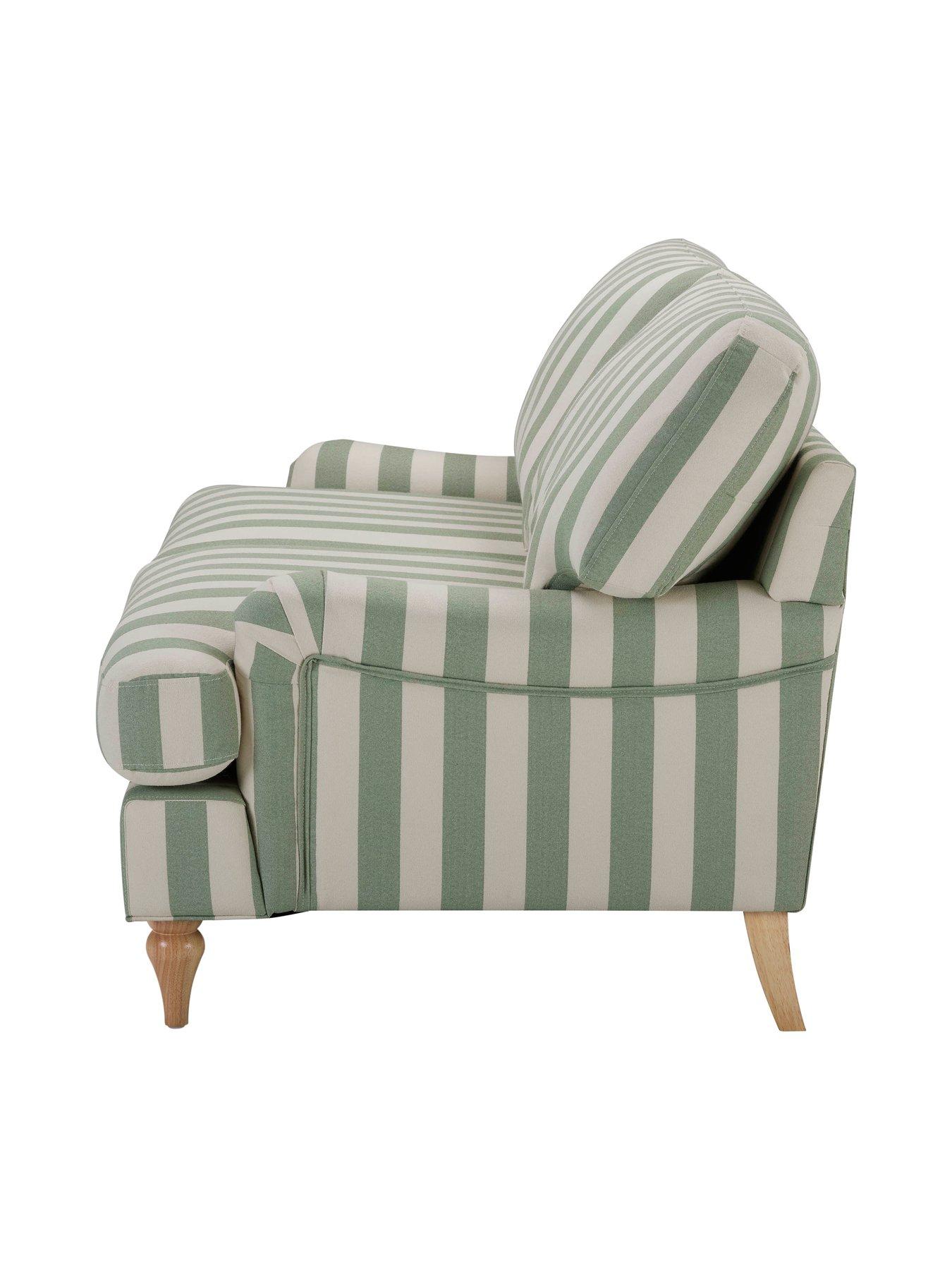 Image 4 of 6 of Dusk Hampshire 2 Seater Sofa - Green Stripe