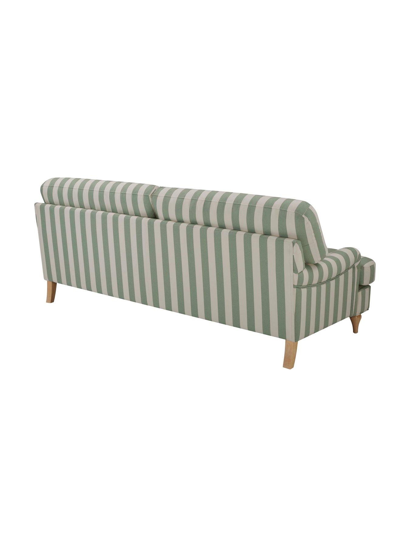 Image 5 of 6 of Dusk Hampshire 3 Seater Sofa - Green Stripe