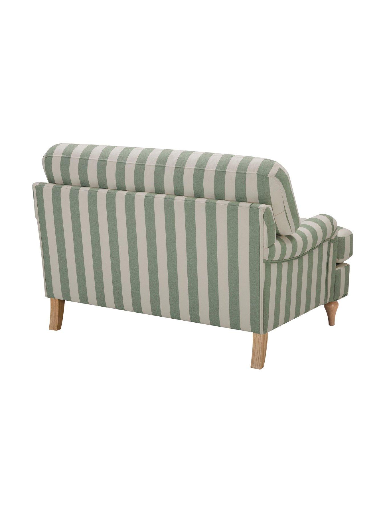  image of dusk-hampshire-loveseat-green-stripe