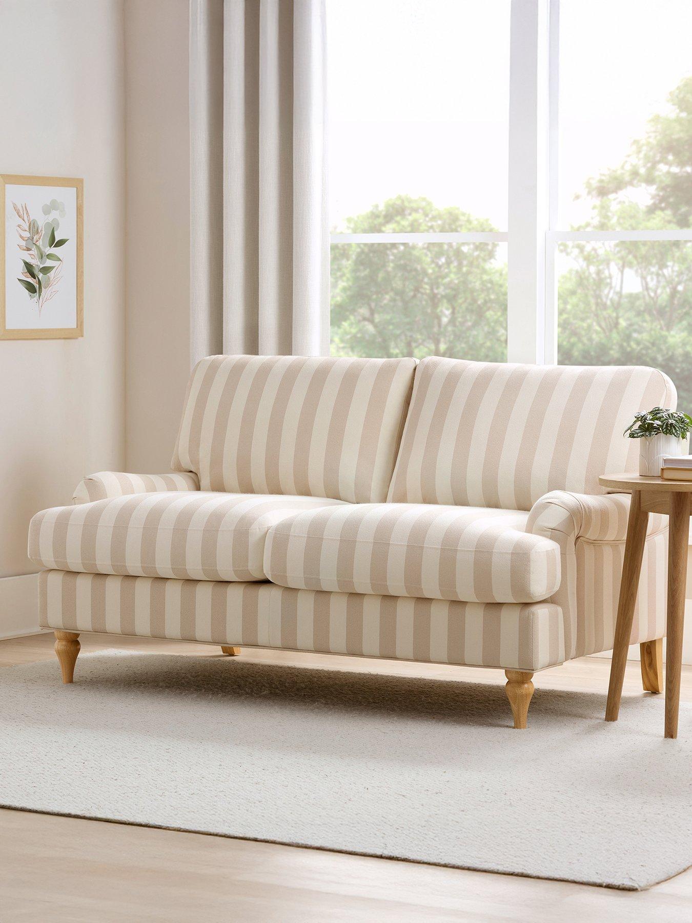 Image 1 of 7 of Dusk Hampshire 2 Seater Sofa - Natural Stripe