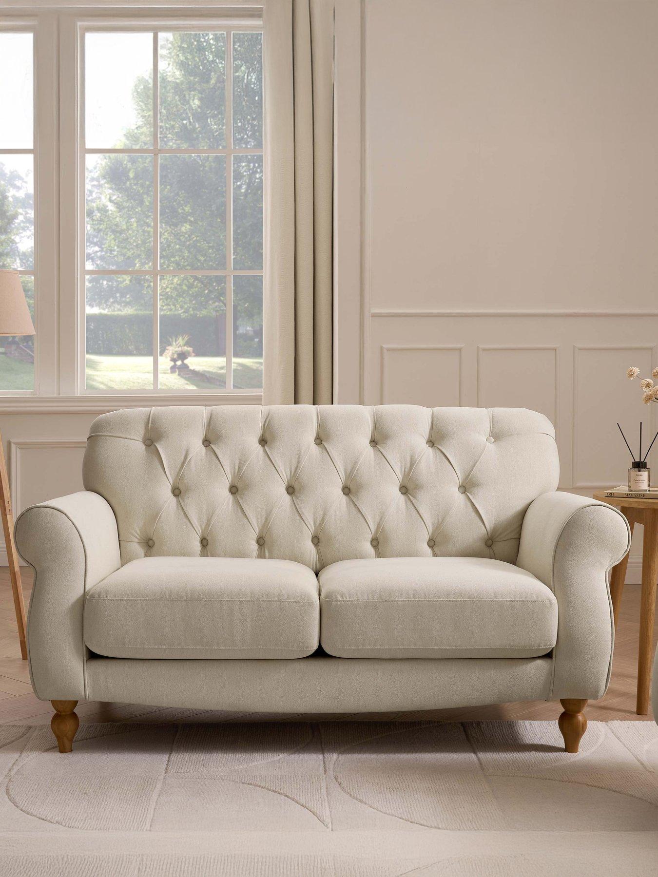 Dusk Hebden 2 Seater Sofa - Cream Linen