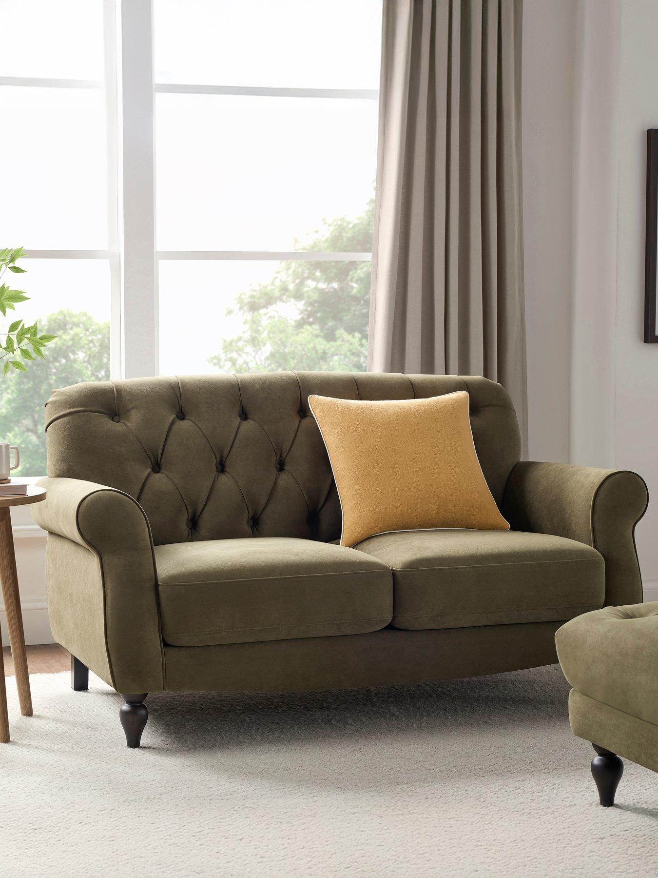Dusk Hebden 2 Seater Sofa - Olive Green