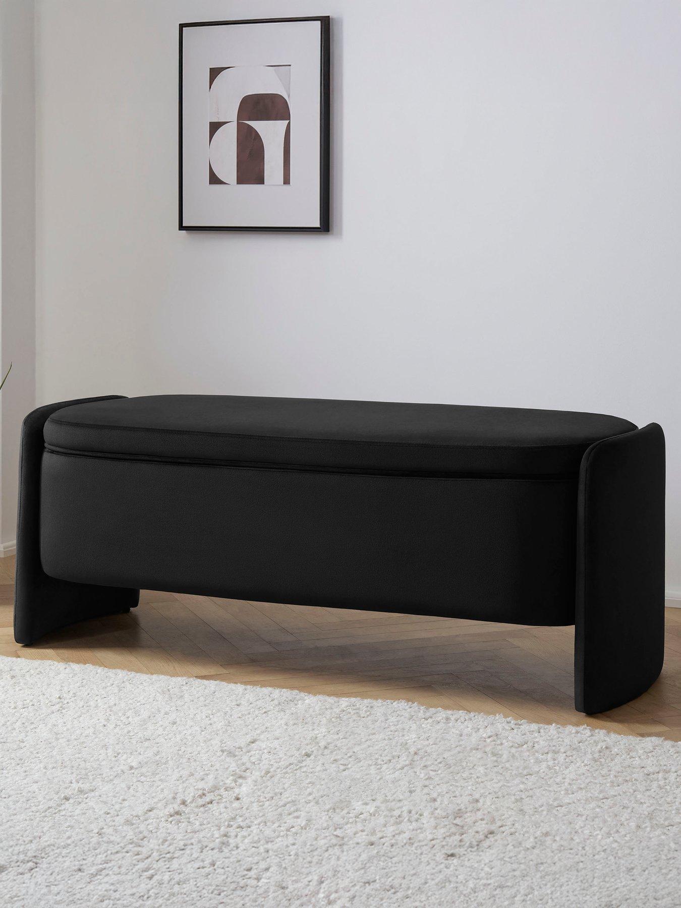  image of dusk-didsbury-curved-ottoman-storage-bench-ink