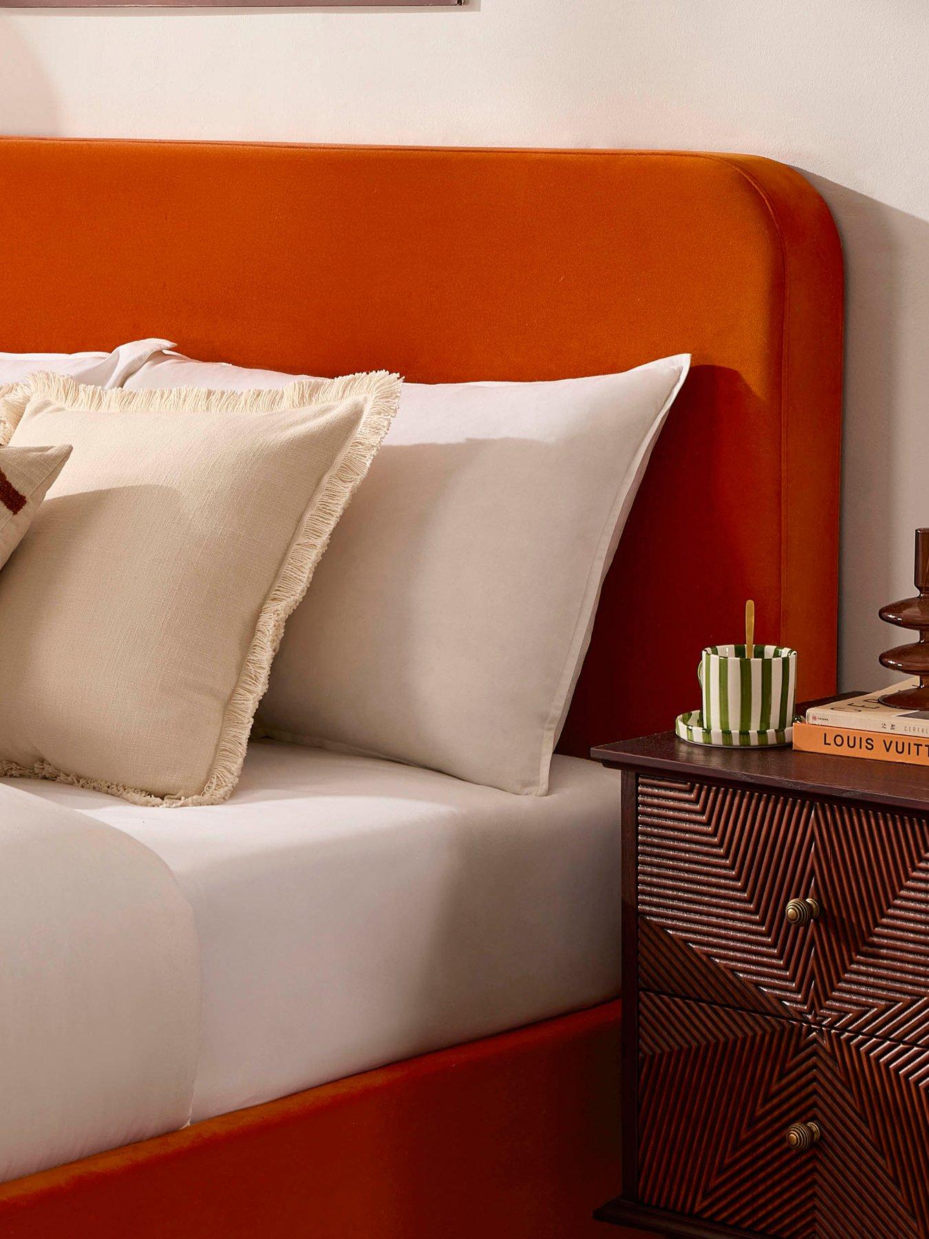 Image 4 of 7 of Dusk Ascot Bright Orange Ottoman Storage Bed
