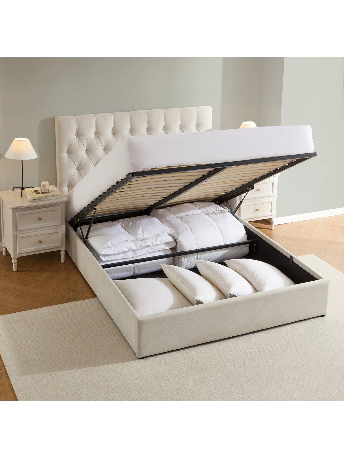 Image 4 of 7 of Dusk Middleton Natural Ottoman Storage Bed