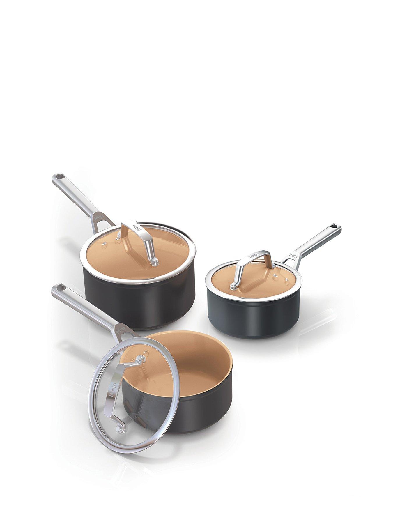 NINJA Extended Life Ceramic 3-piece Saucepan Set Cw93003eui