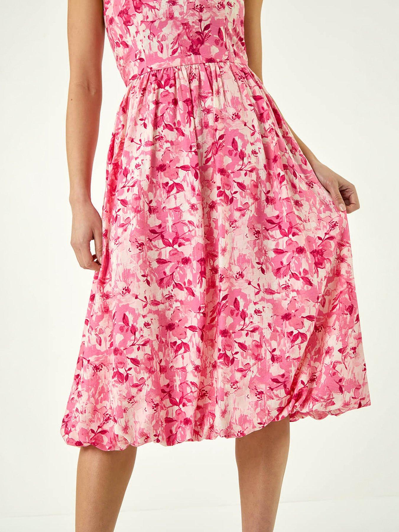 Image 2 of 5 of Roman Petite Strappy Bubble Hem Dress