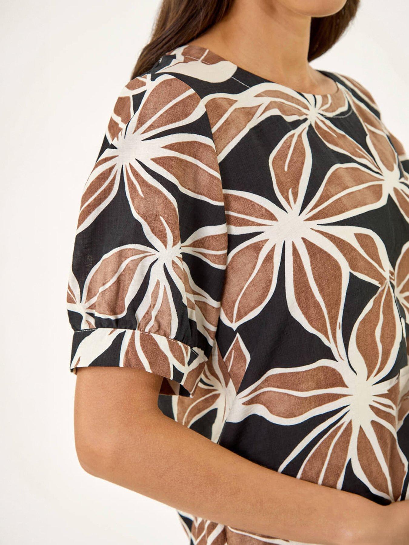 Image 4 of 5 of Roman Floral Print Top